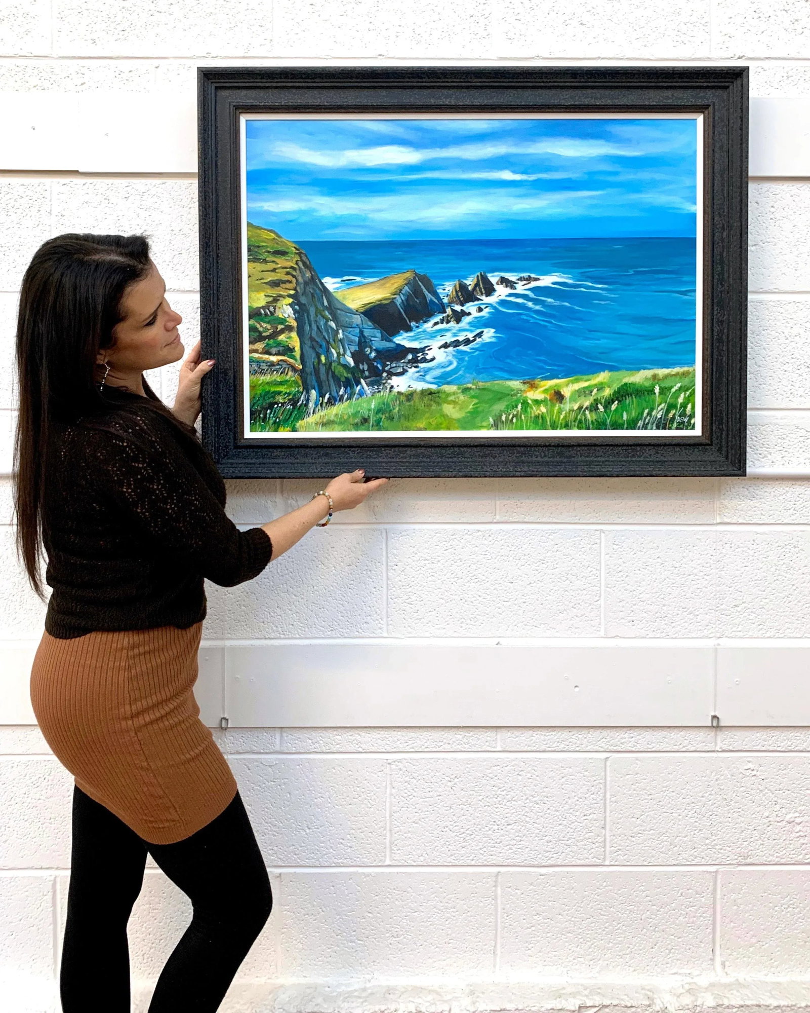 Seascape Landscape Painting of Hartland Point in Devon England by Contemporary British Artist - 2