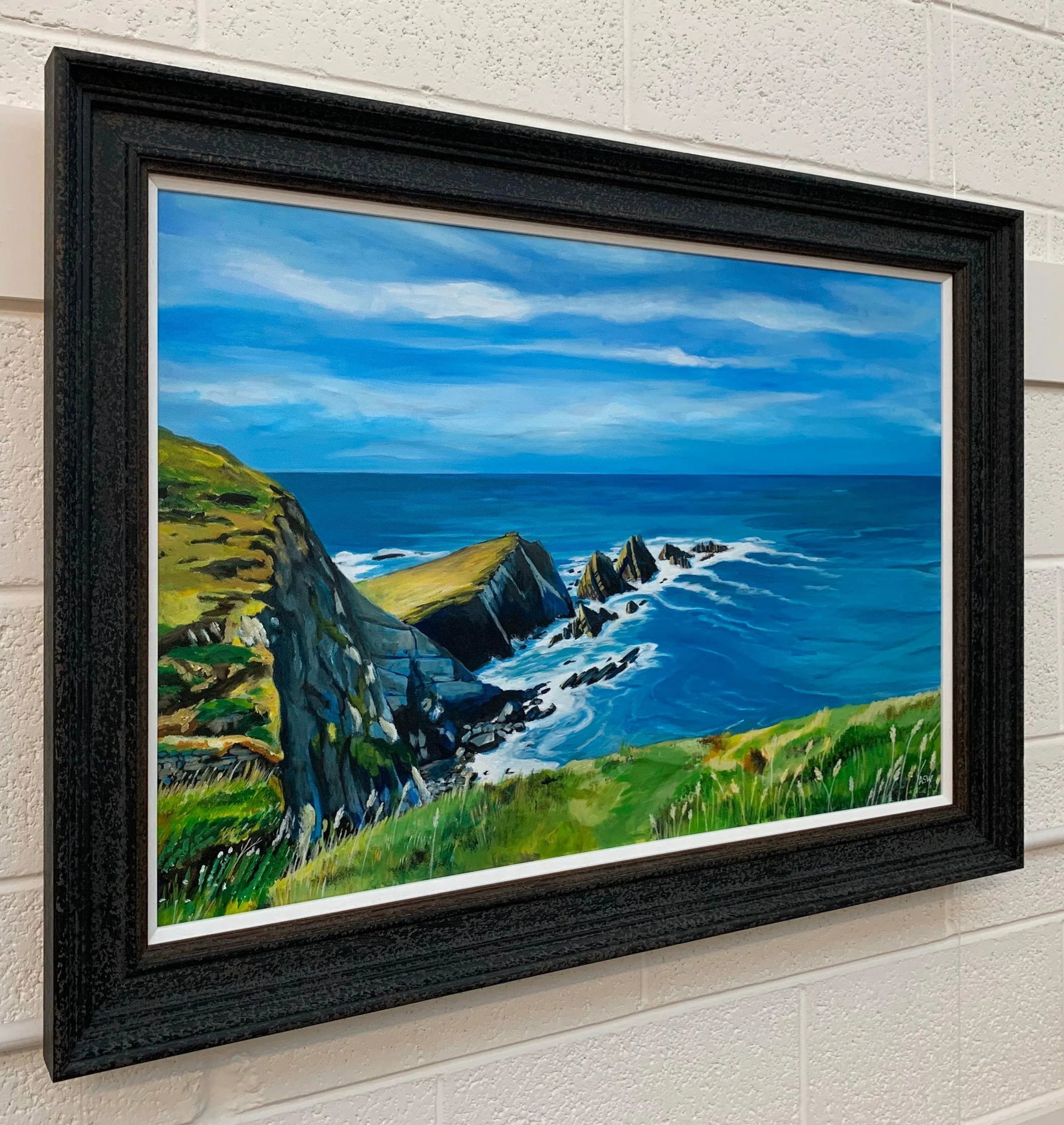 Seascape Landscape Painting of Hartland Point in Devon England by Contemporary British Artist - 4