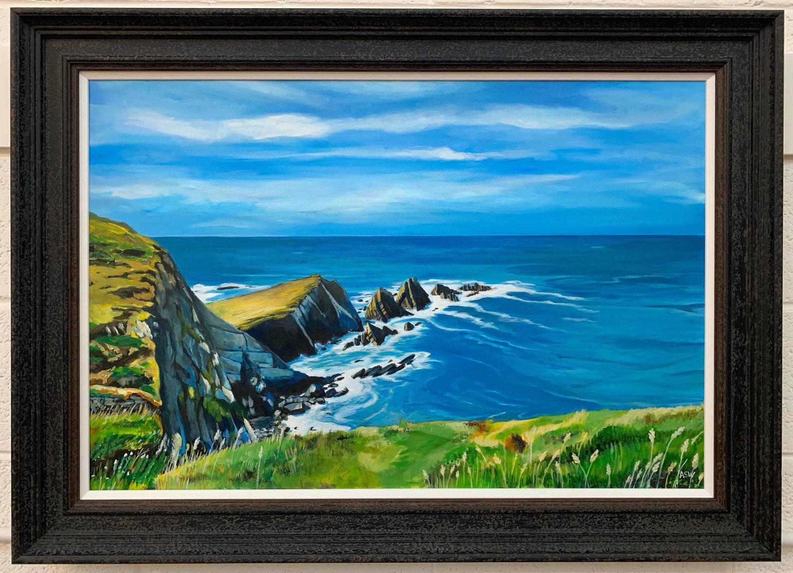 Seascape Landscape Painting of Hartland Point in Devon England by Contemporary British Artist - 5