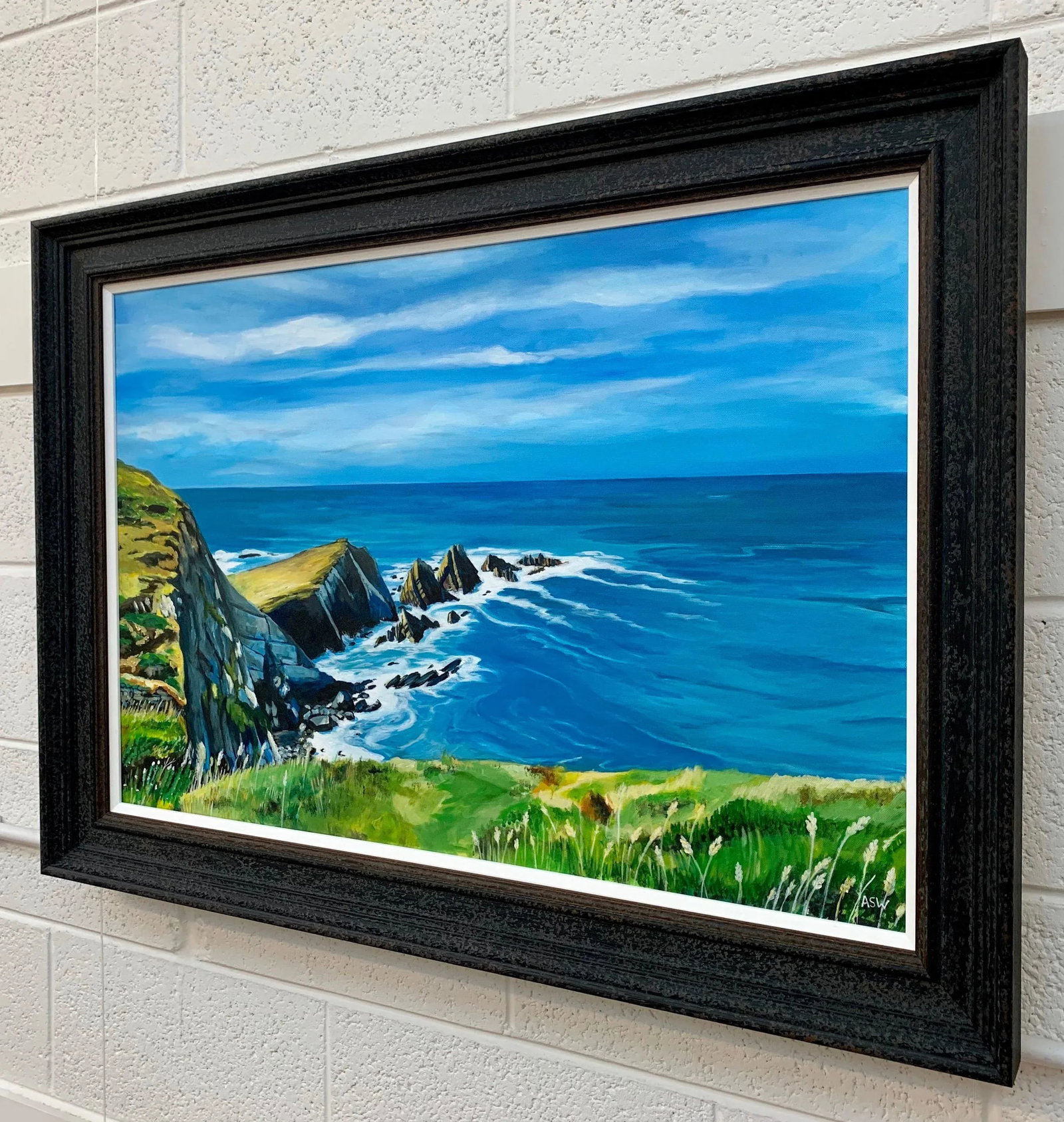 Seascape Landscape Painting of Hartland Point in Devon England by Contemporary British Artist - 6