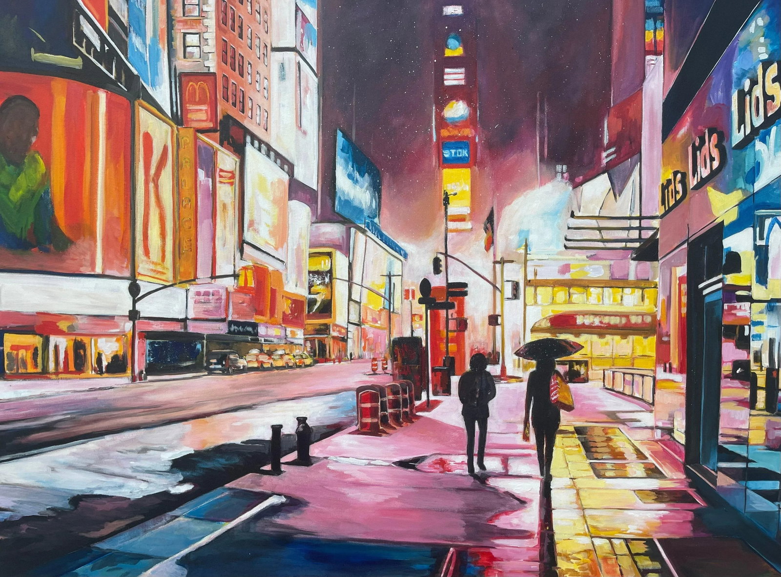 Painting of Times Square Manhattan New York City - Unique Original Art by Contemporary British Artis - 10