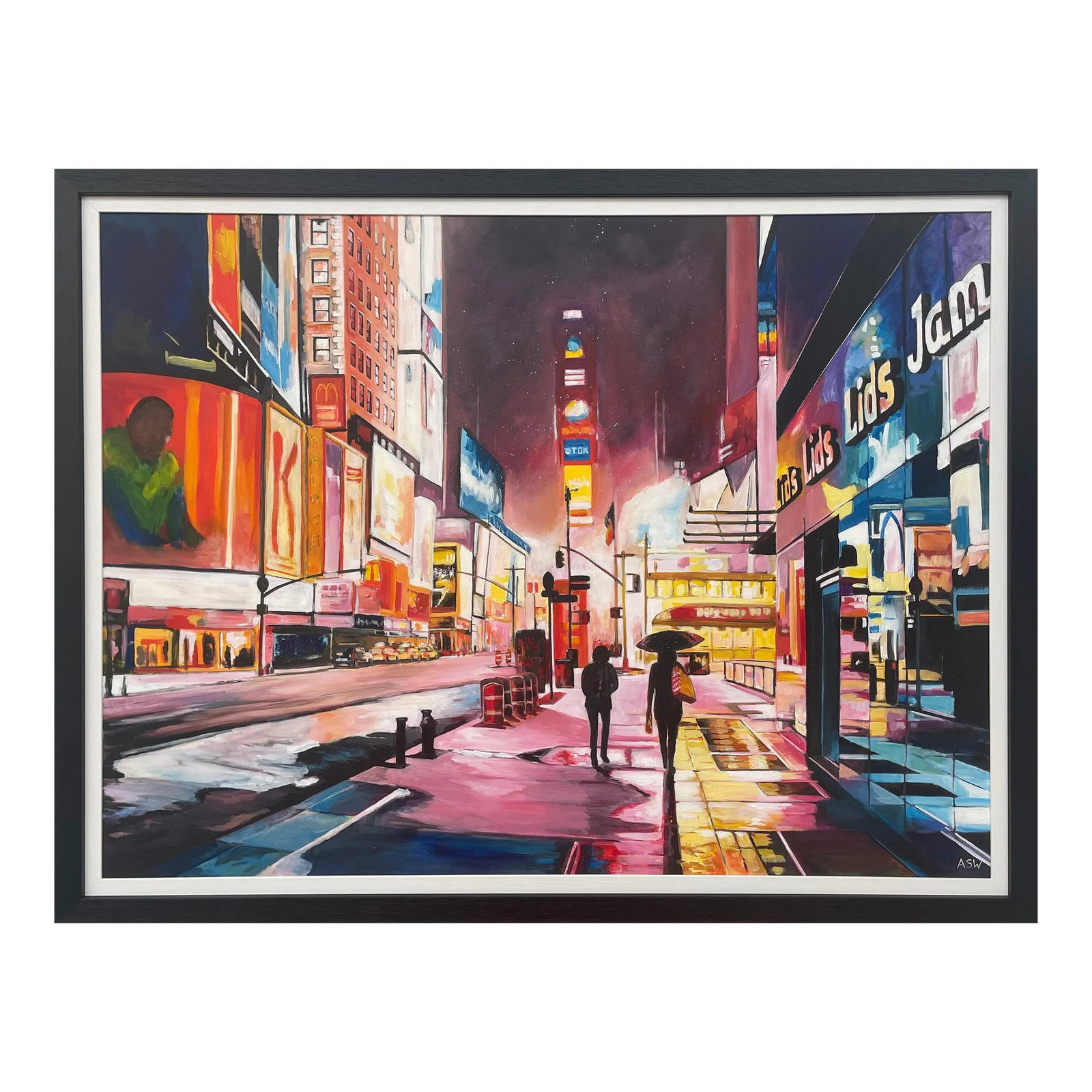 Painting of Times Square Manhattan New York City - Unique Original Art by Contemporary British Artis: Painting of Times Square Manhattan New York City by Contemporary British Artist Angela Wakefield. Angela Wakefield has twice been on the front cover of "˜Art of England' and featured in ARTnews,