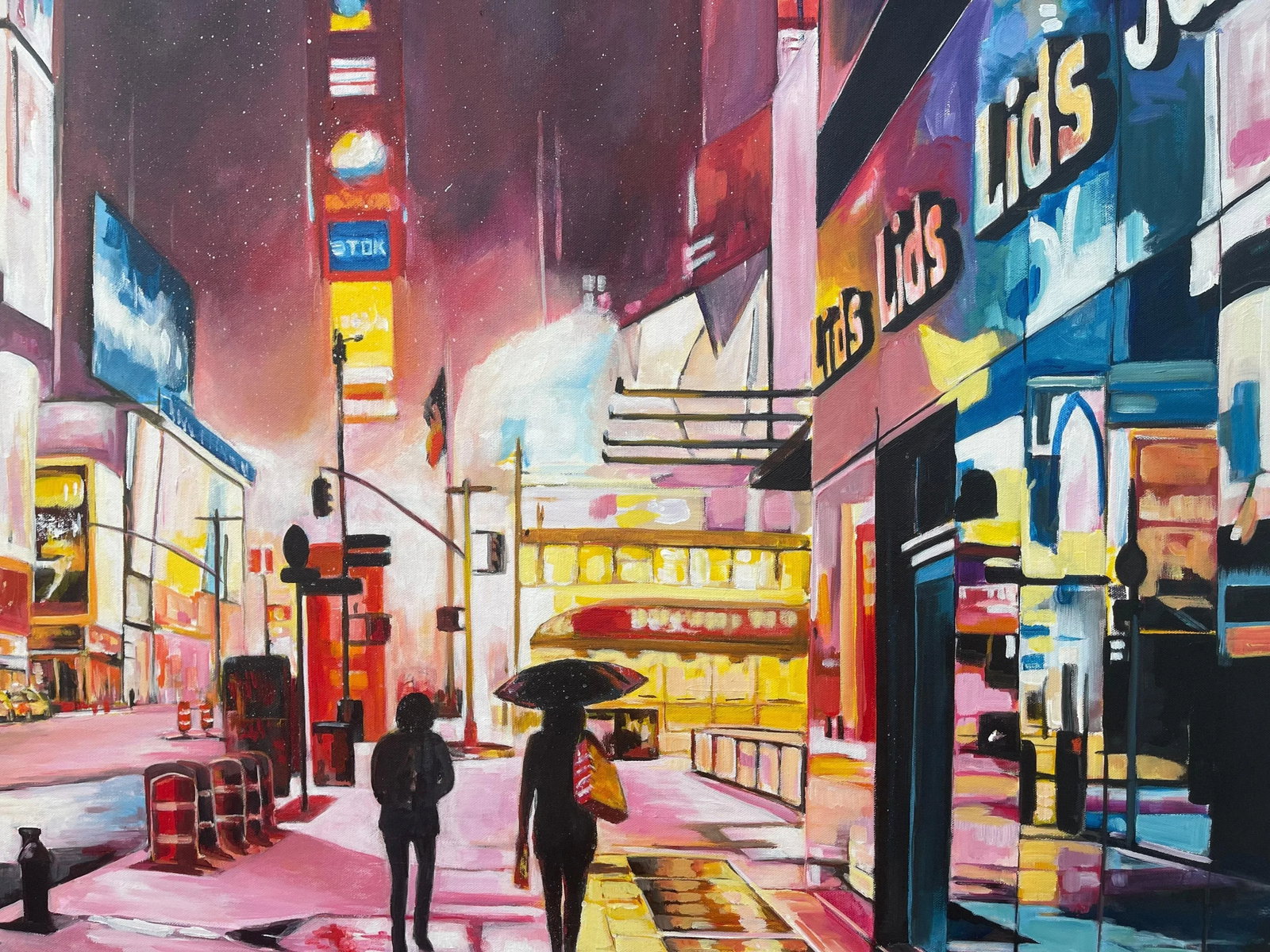 Painting of Times Square Manhattan New York City - Unique Original Art by Contemporary British Artis - 9