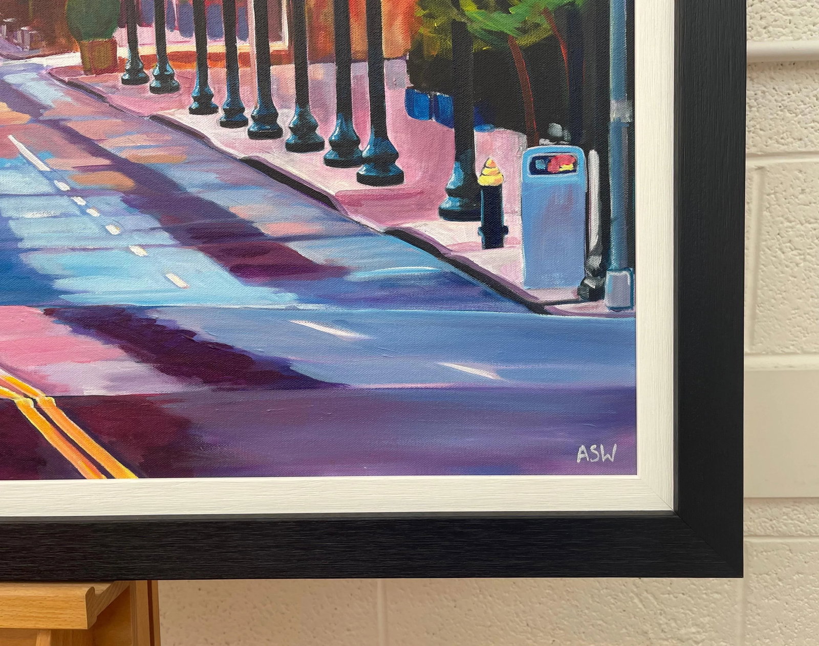 Sunset at Washington Avenue Historic District - Unique Original Art by Contemporary British Artist, - 12