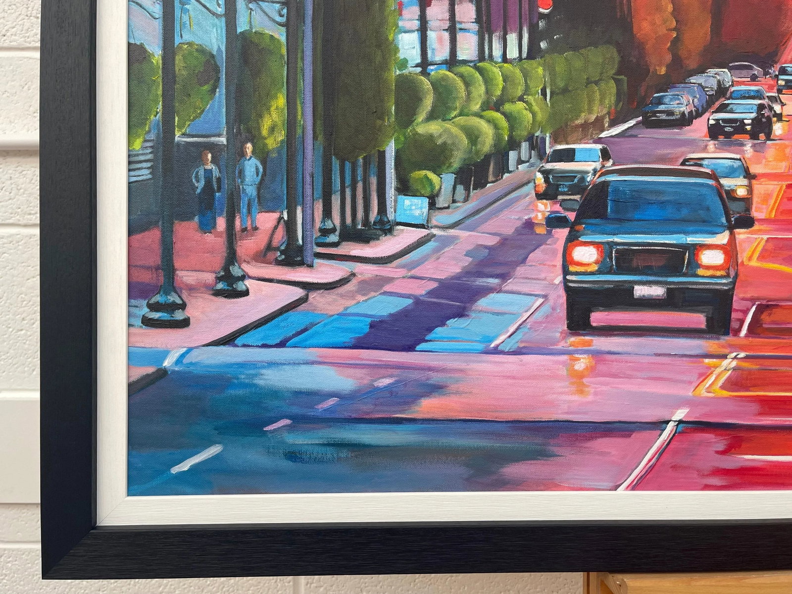 Sunset at Washington Avenue Historic District - Unique Original Art by Contemporary British Artist, - 3
