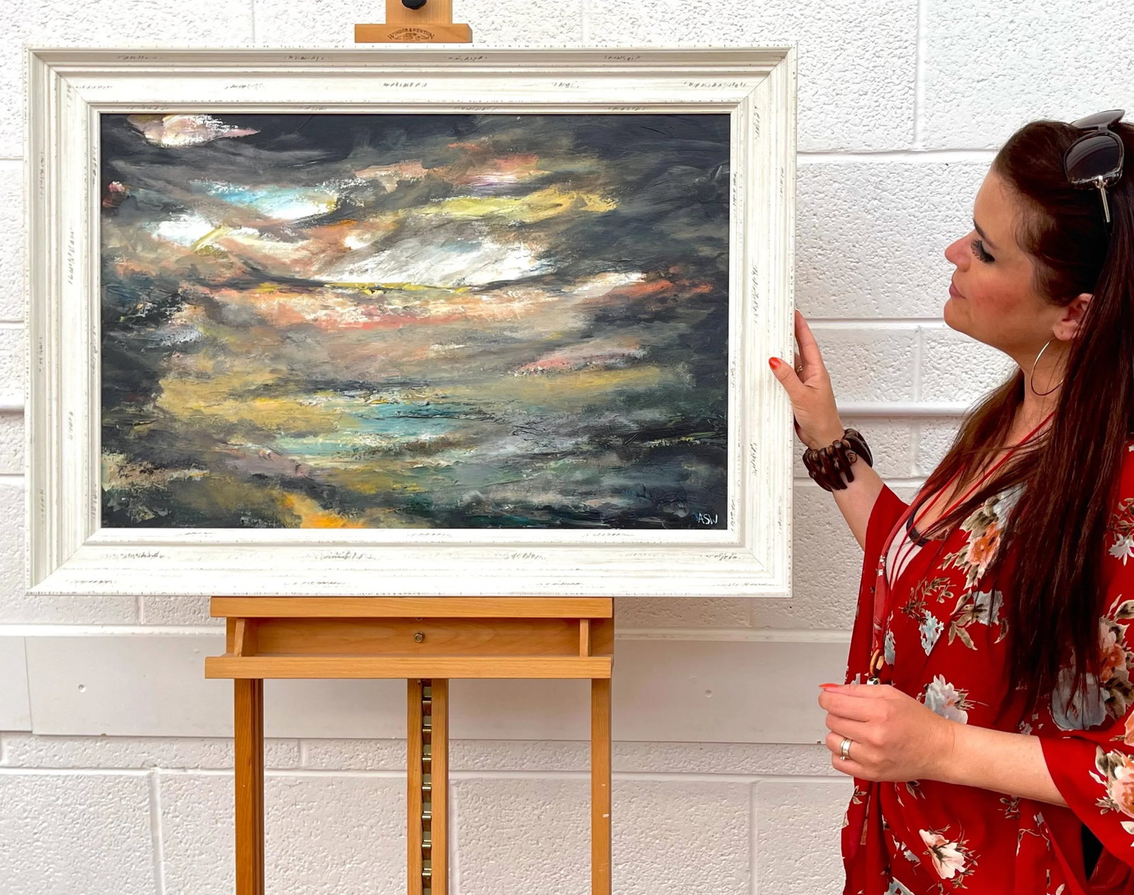Dark Atmospheric Abstract Landscape Painting by Contemporary British Artist - 2
