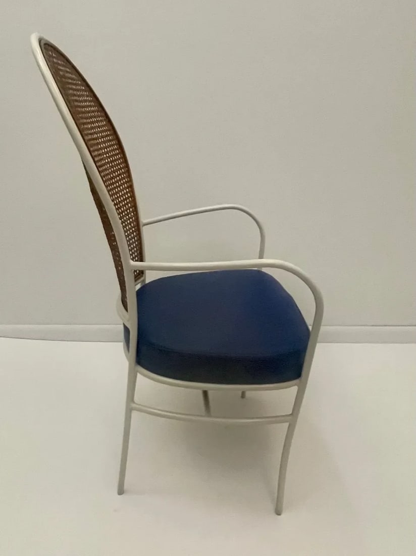 Mid-Century Milo Baughman for Thayer Coggin Iron & Caned Armchairs -A Pair - 5