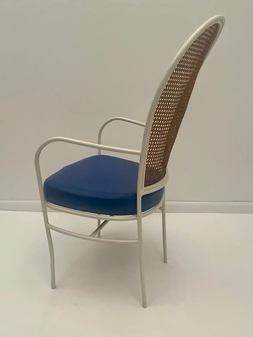 Mid-Century Milo Baughman for Thayer Coggin Iron & Caned Armchairs -A Pair - 6