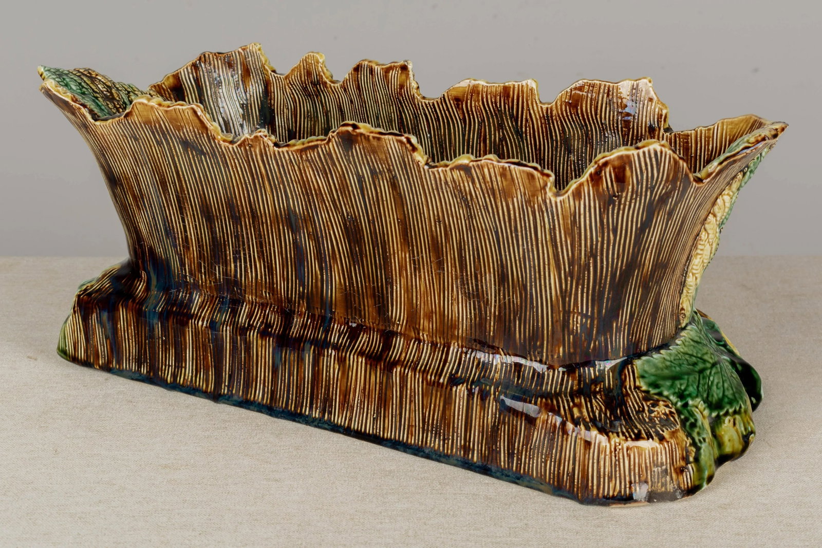 English Majolica Jardinière - 3