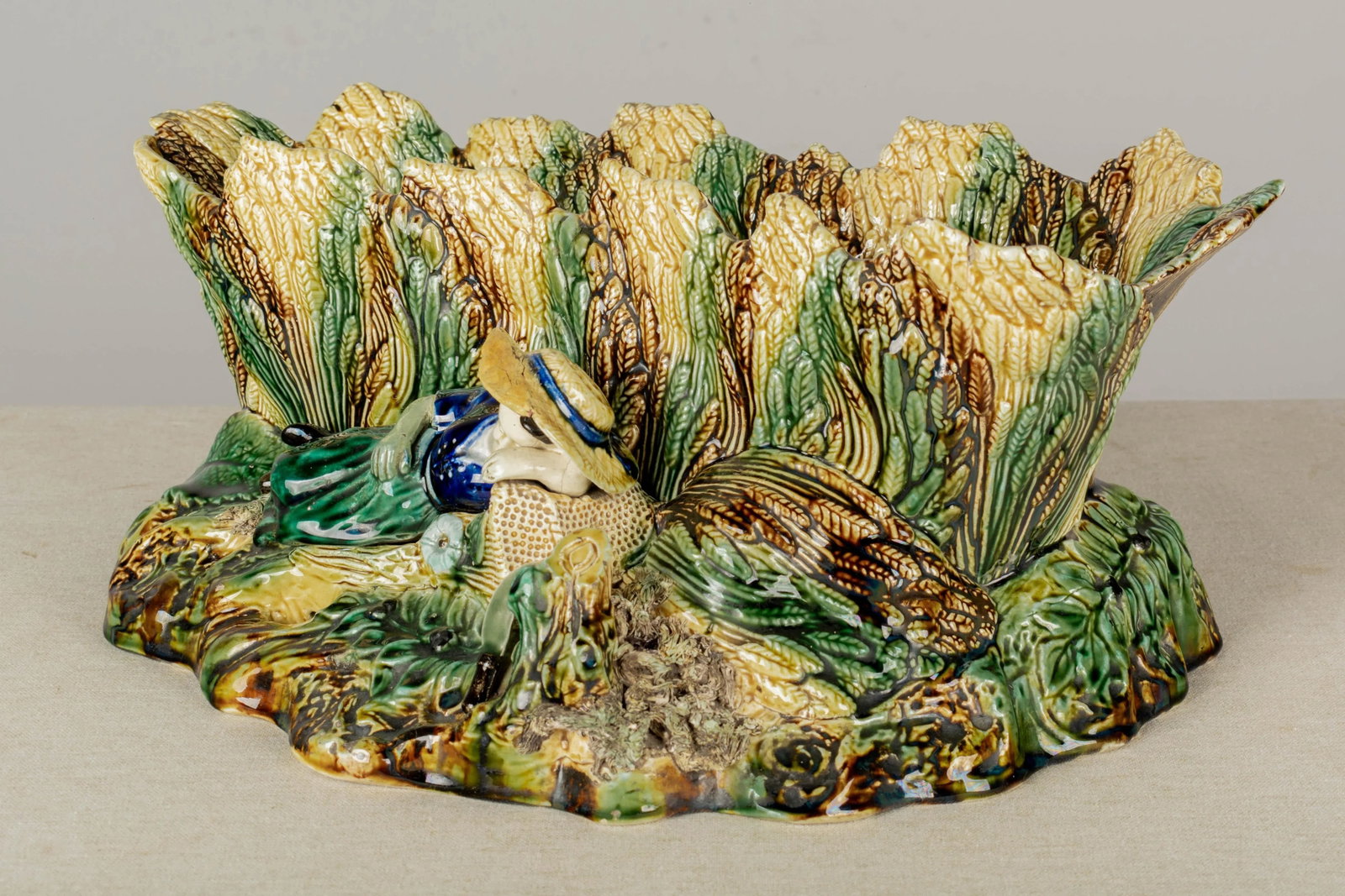 English Majolica Jardinière - 4
