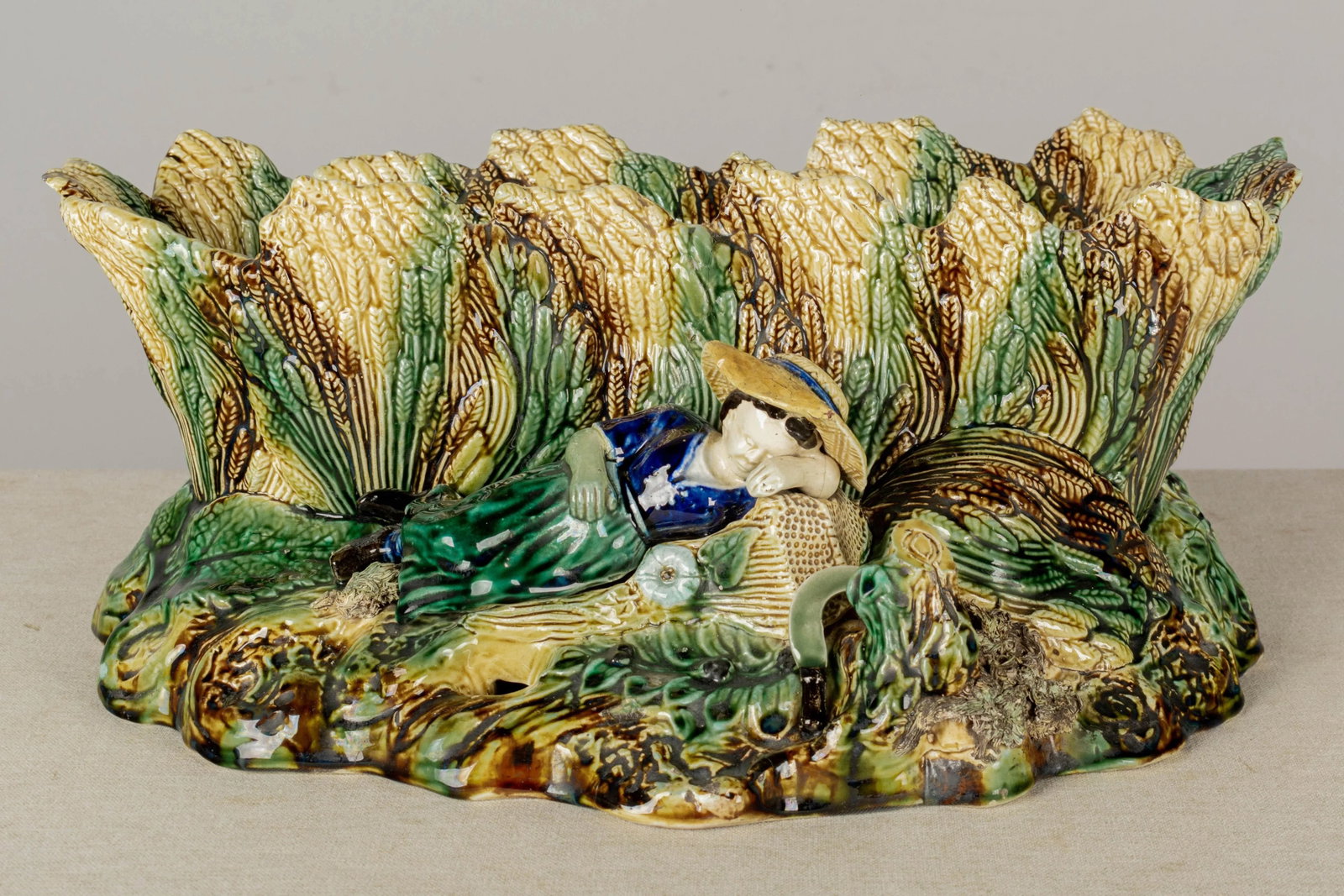 English Majolica Jardinière - 5