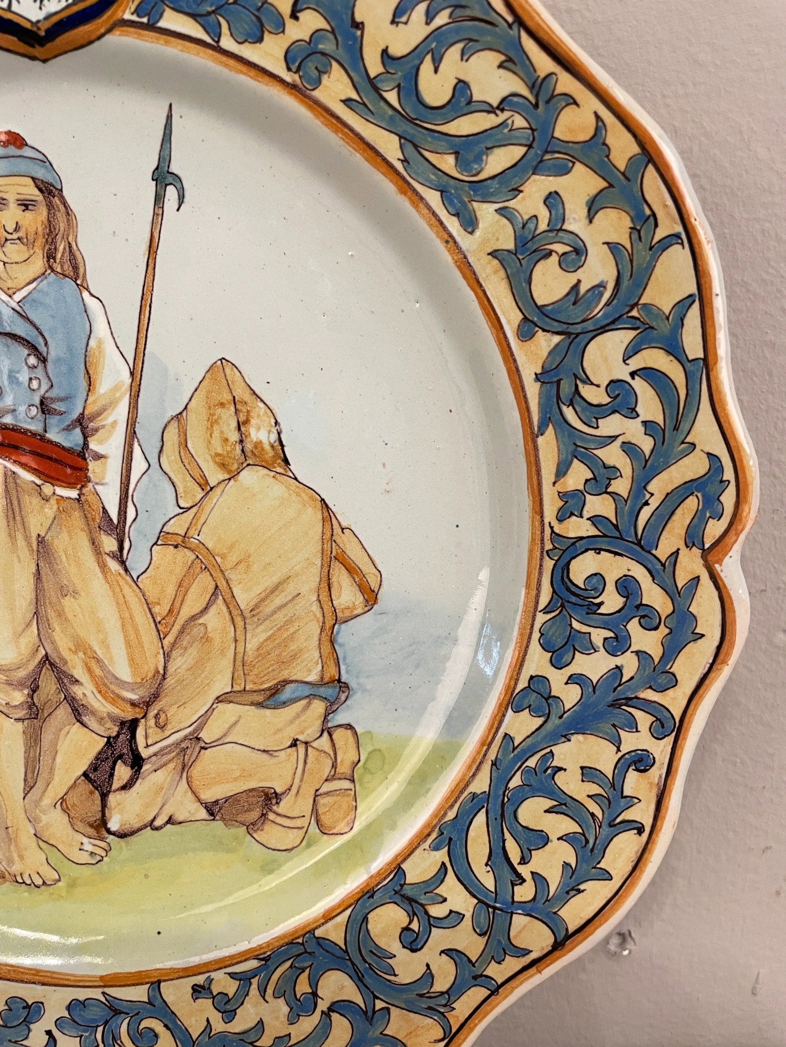 French Faience Quimper Plate Fisherman Scene - 5