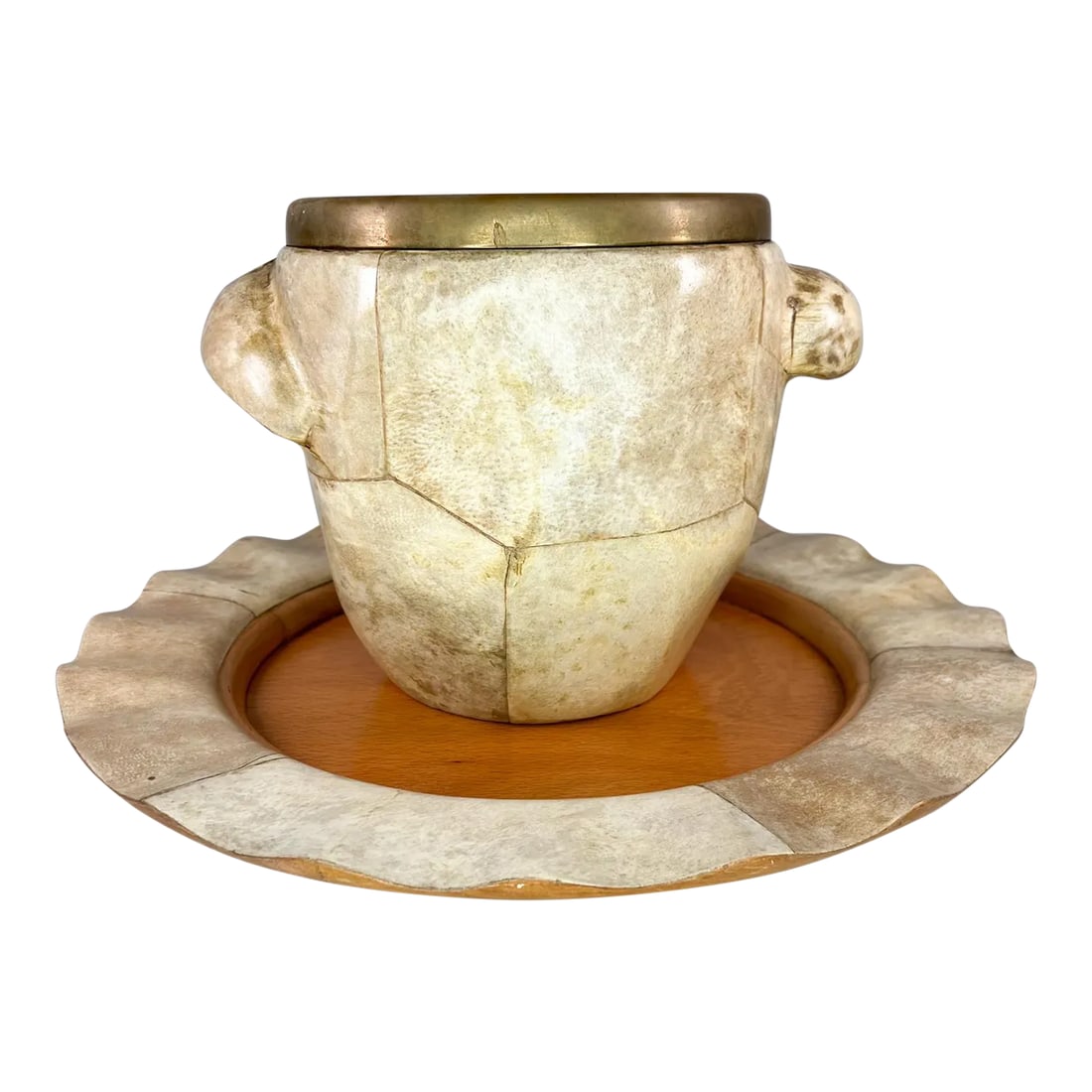 1950s Aldo Tura Goatskin Ice Bucket and Tray Macabo Cusano Milan (1 of 9)