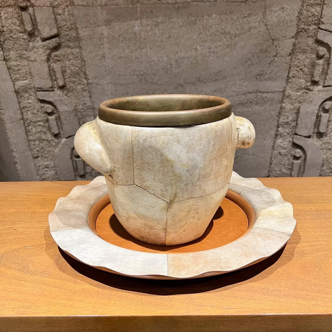 1950s Aldo Tura Goatskin Ice Bucket and Tray Macabo Cusano Milan - 2