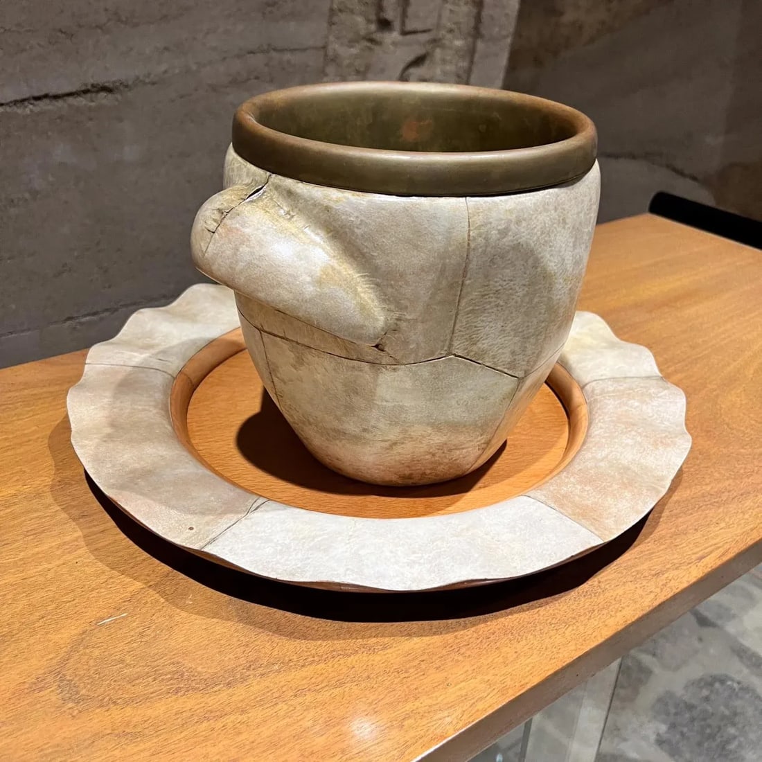 1950s Aldo Tura Goatskin Ice Bucket and Tray Macabo Cusano Milan - 5