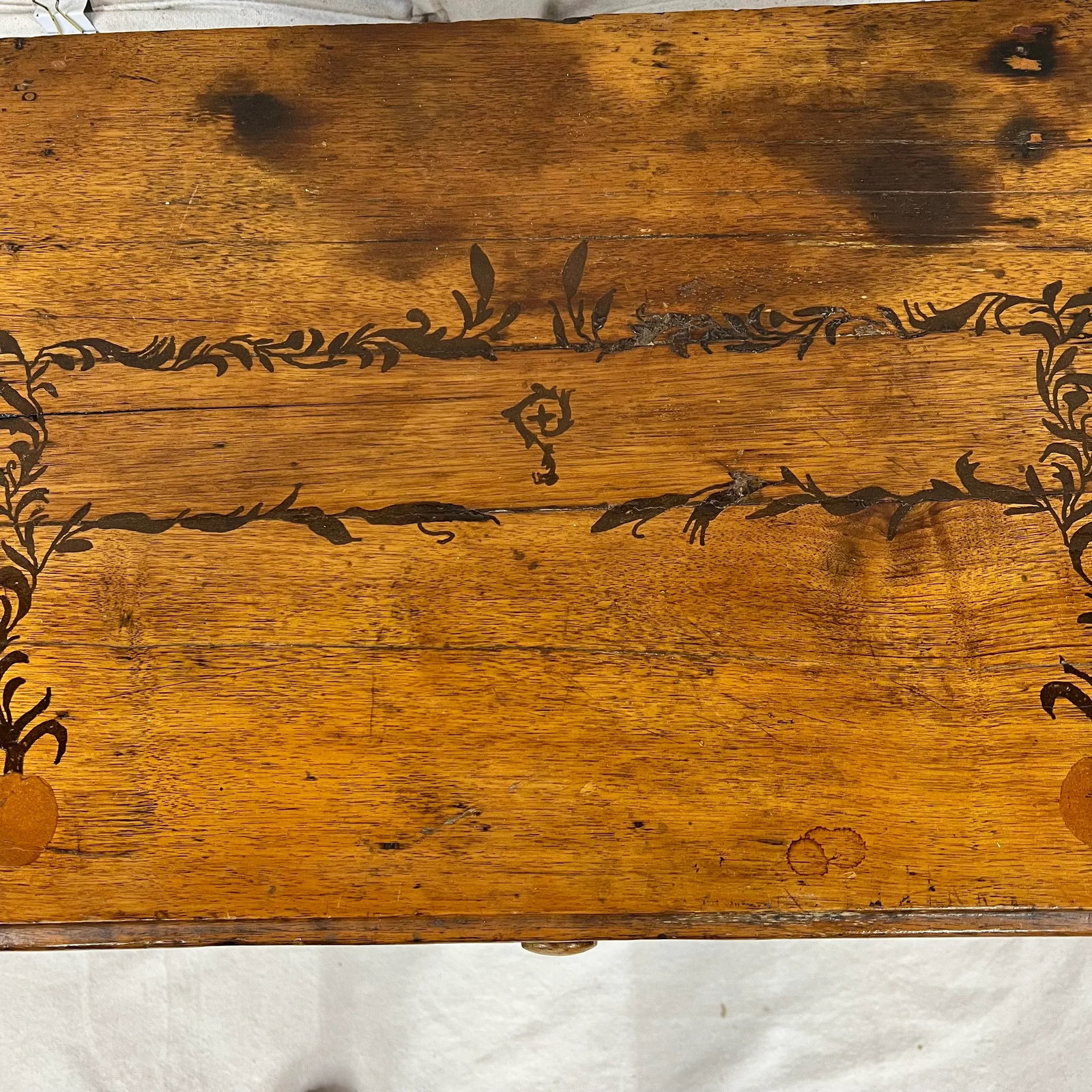 Early 1800s One Drawer Primitive Cherry Work Table - 4