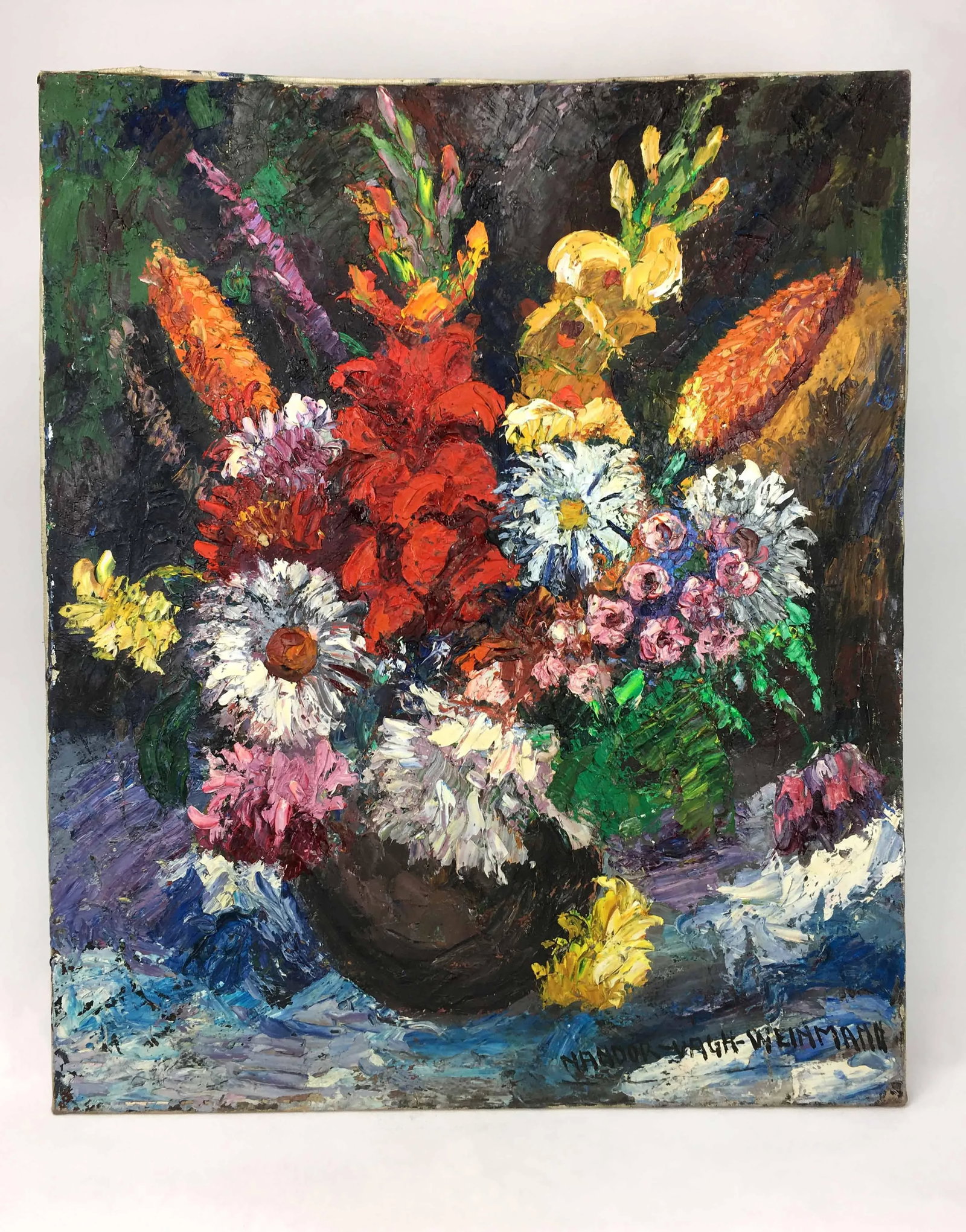 1960's Impressionist "Les Fleurs Épanouies" by Nandor Vagh Weinmann - 5