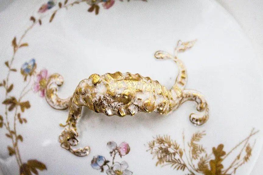 Antique S & S Limoges Covered Casserole Dish - 4