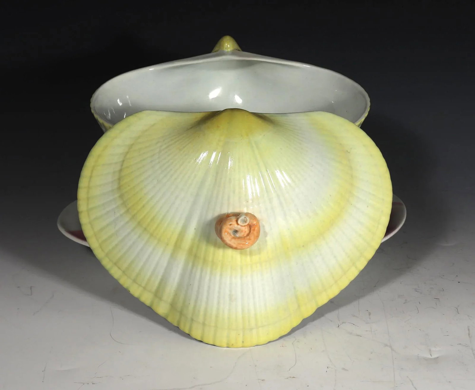 Wedgwood Pearlware Nautilus Sauce Tureen, Cover & Stand - 6