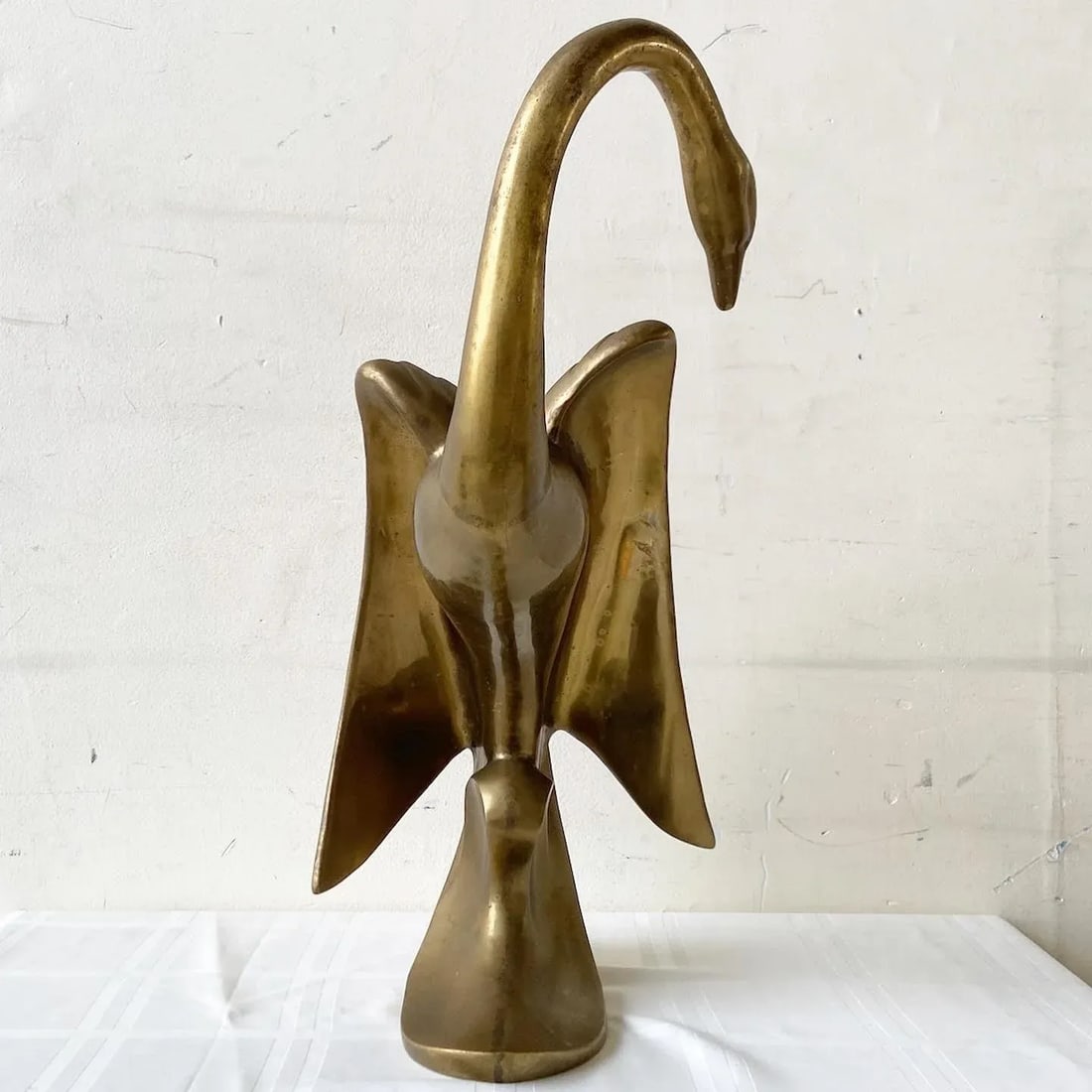 Vintage Mid Century Modern Brass Swan Sculpture by Dara International - 2