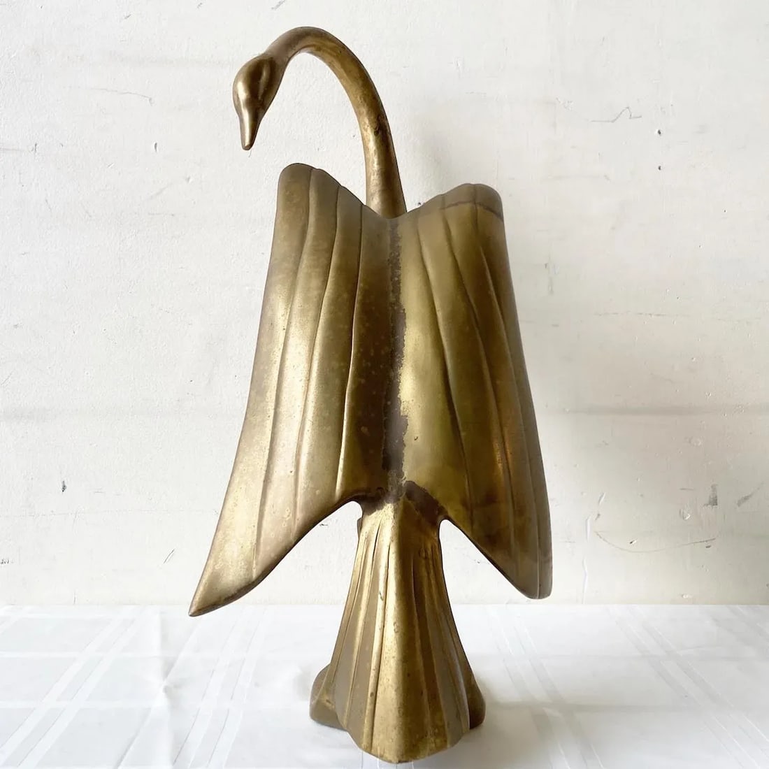 Vintage Mid Century Modern Brass Swan Sculpture by Dara International - 3
