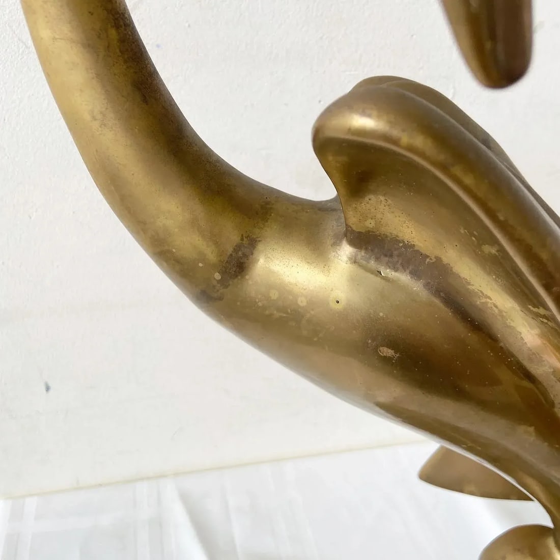 Vintage Mid Century Modern Brass Swan Sculpture by Dara International - 5