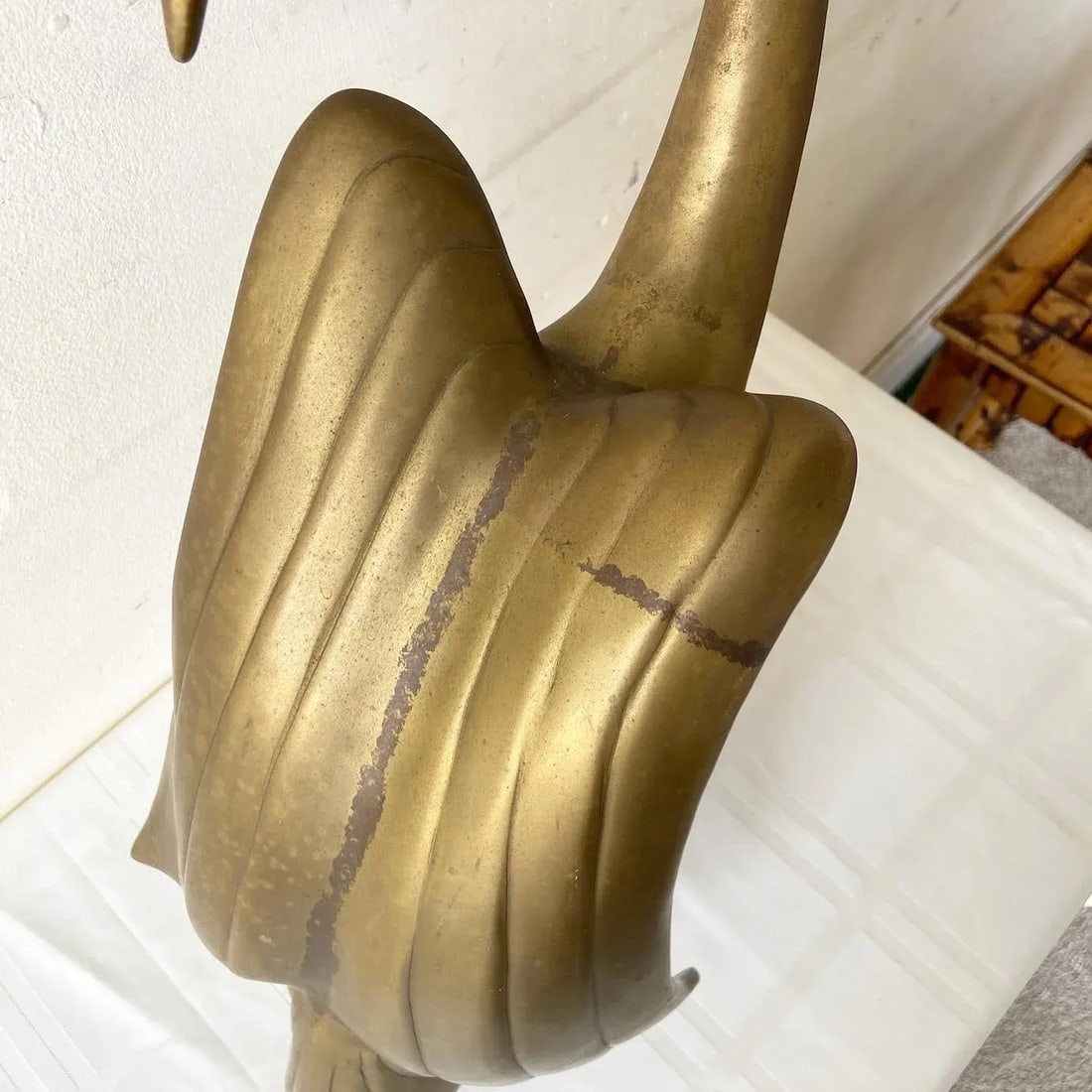 Vintage Mid Century Modern Brass Swan Sculpture by Dara International - 6