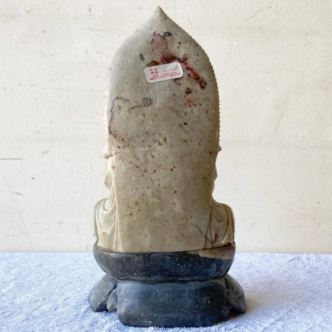 Hand Carved Soap Stone Chinese Buddha Sculpture - 3