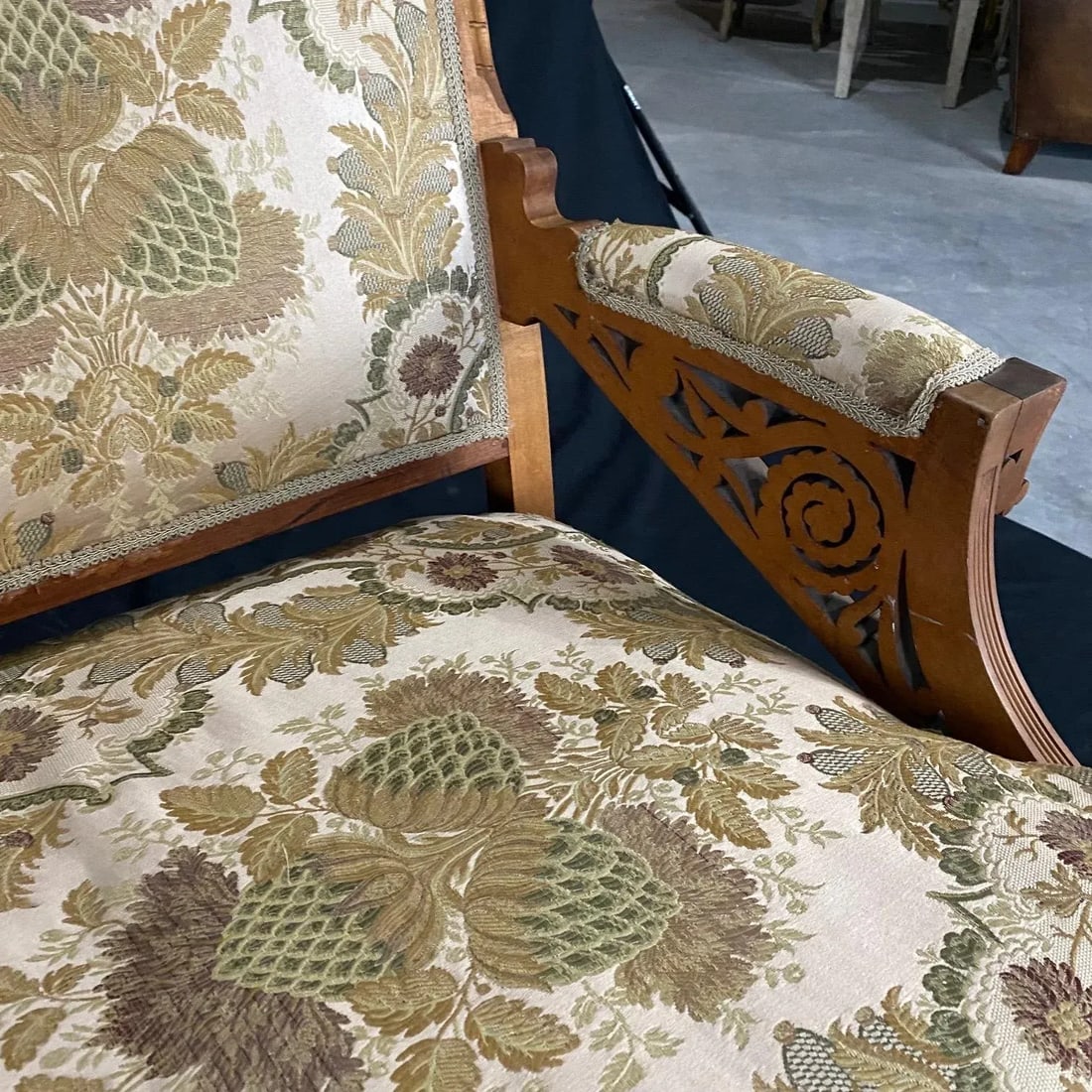 Authentic Rare Eastlake Aesthetic Movement Ornate Carved Walnut Loveseat - 9