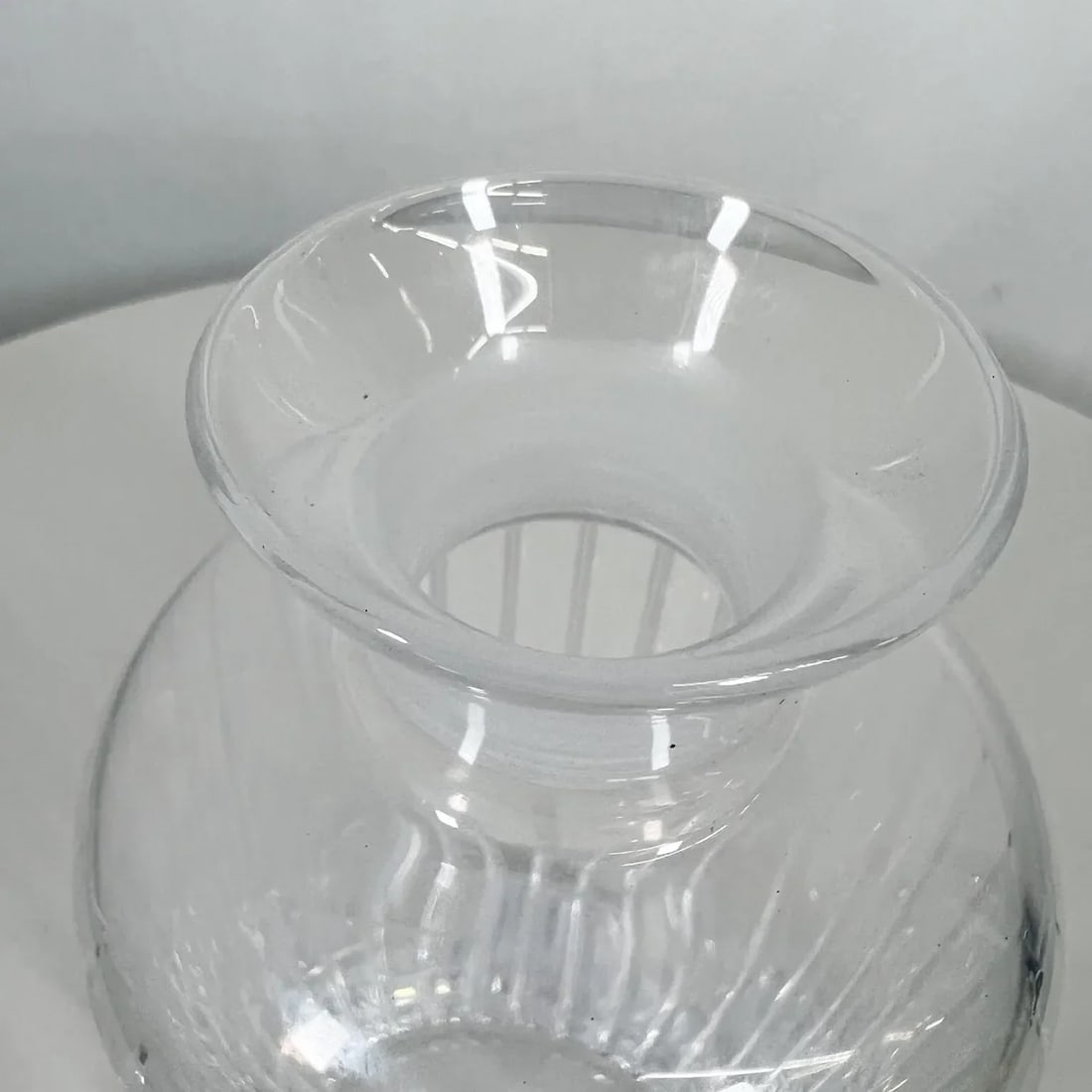 1960s Italian Ribbed Crystal Glass Decanter - 10