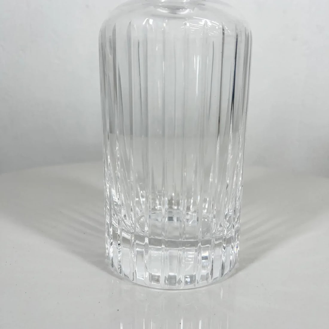 1960s Italian Ribbed Crystal Glass Decanter - 3