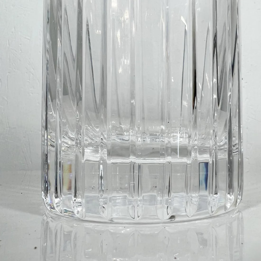 1960s Italian Ribbed Crystal Glass Decanter - 5