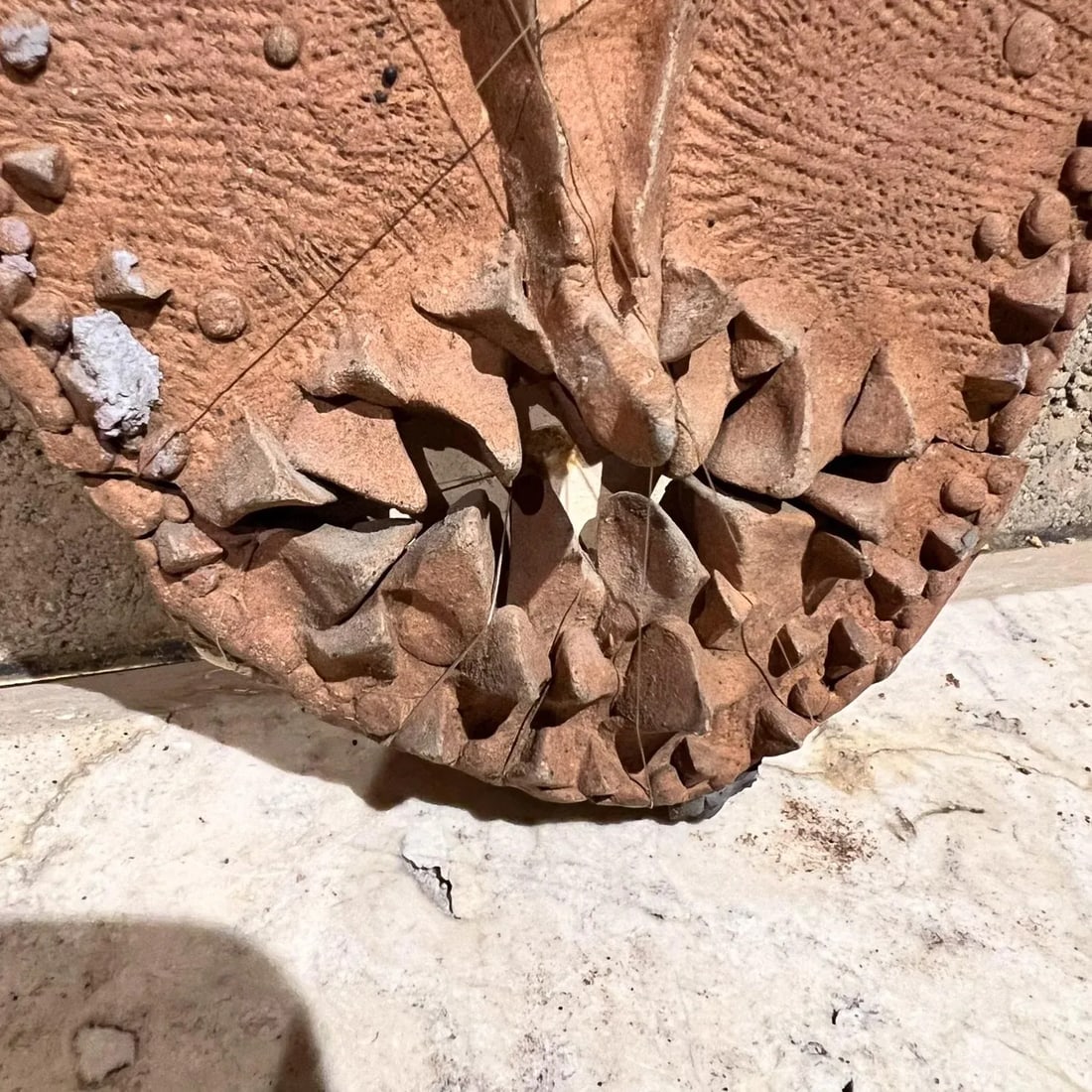 1970s Hand Crafted Art Pottery Distressed Mask - 10