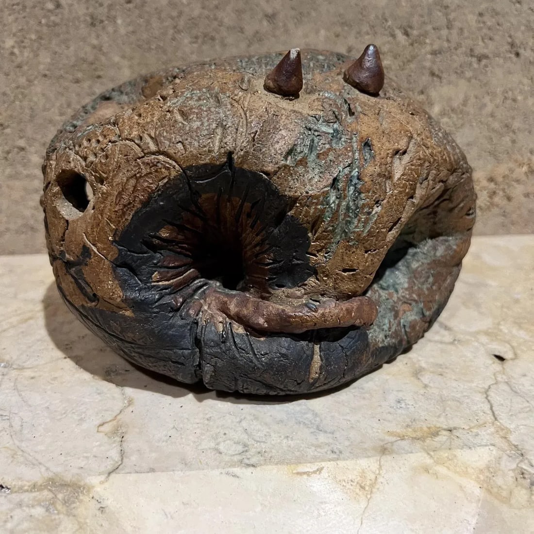 1970s Studio Pottery Sculptural Art Abstract Sphere - 4