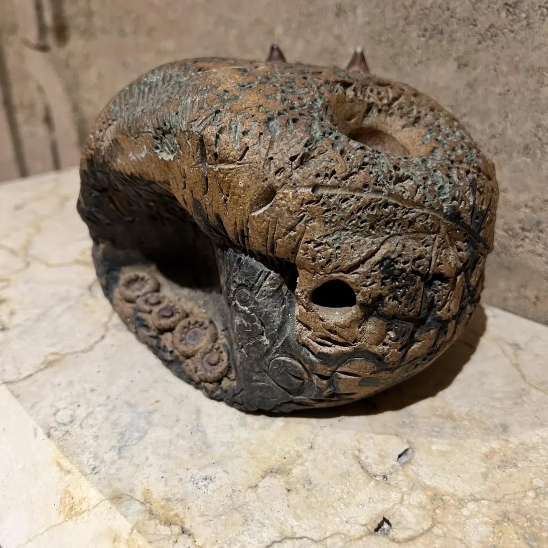 1970s Studio Pottery Sculptural Art Abstract Sphere - 6