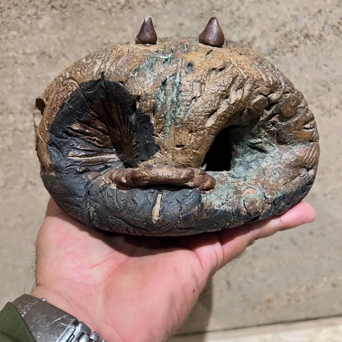 1970s Studio Pottery Sculptural Art Abstract Sphere - 7