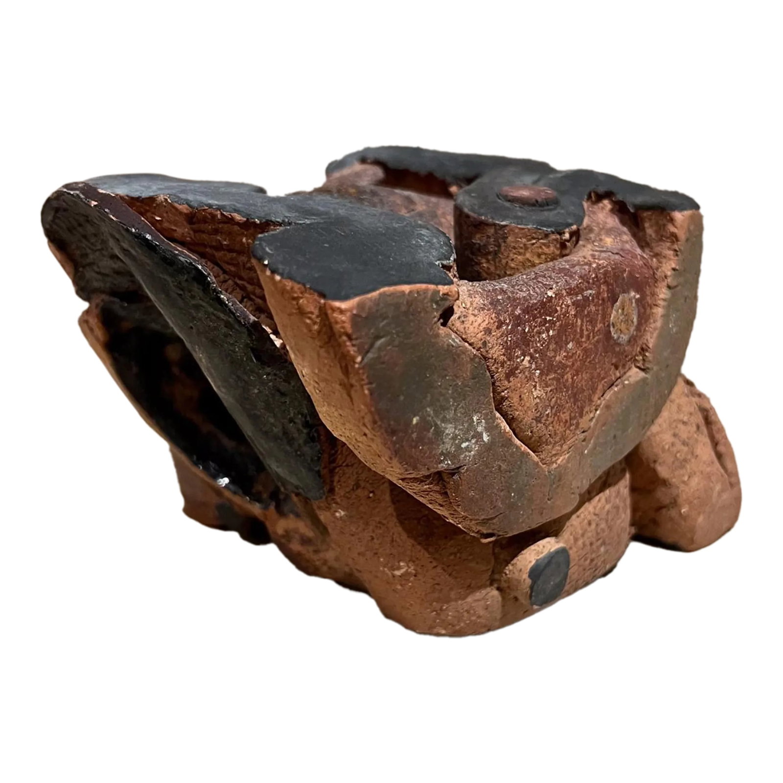 1970s Abstract Root Sculpture Studio Pottery Art: AMBIANIC presents 1970s Abstract Modern Root Sculpture Studio Pottery Art 3.5 h x 5 w x 4.5 d Preowned original vintage condition. See images provided. Condition: Alterations: Original Condition