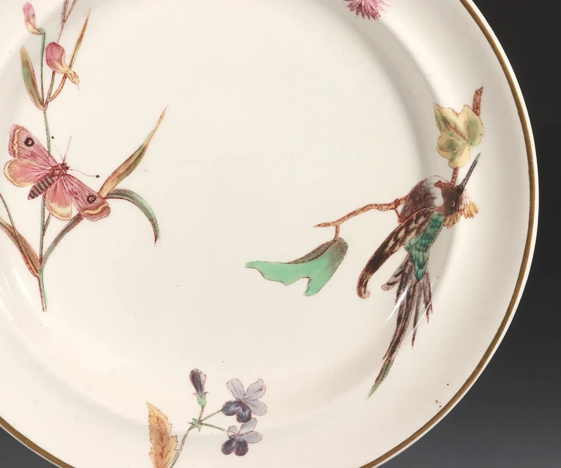 Wedgwood Creamware Hummingbird Butterfly & Flowers Pattern, No. 7961 - 2