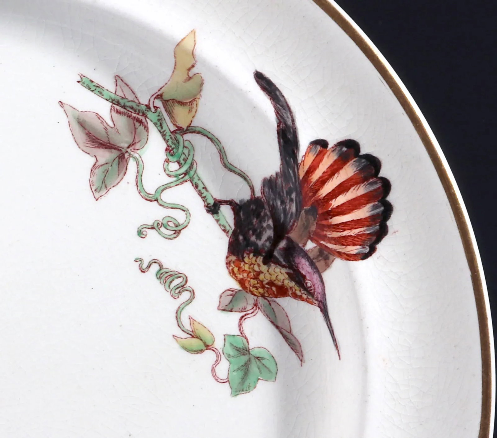 Wedgwood Creamware Hummingbird Butterfly & Flowers Pattern, No. 7961 - 6