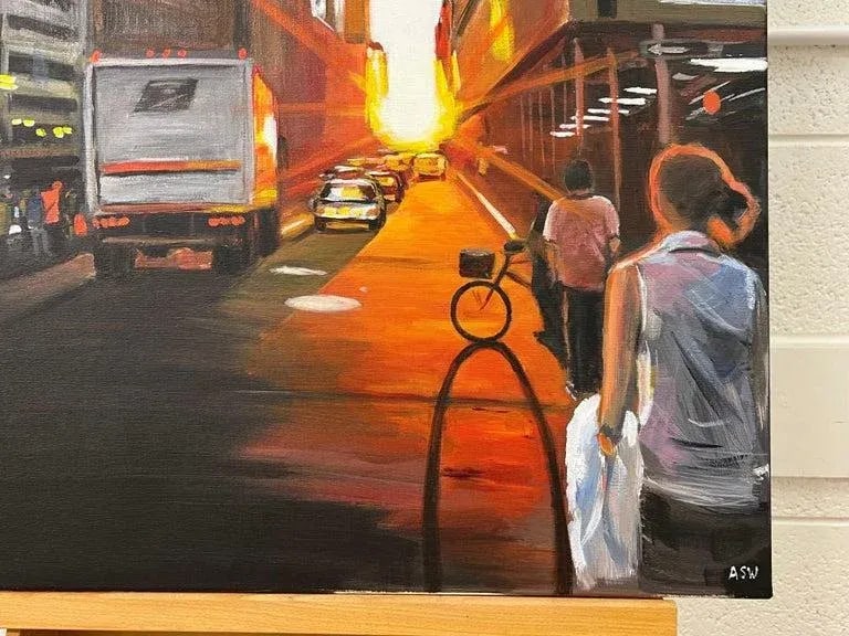 Empire State Building Sunset in Manhattan New York City by British Urban Artist - 7
