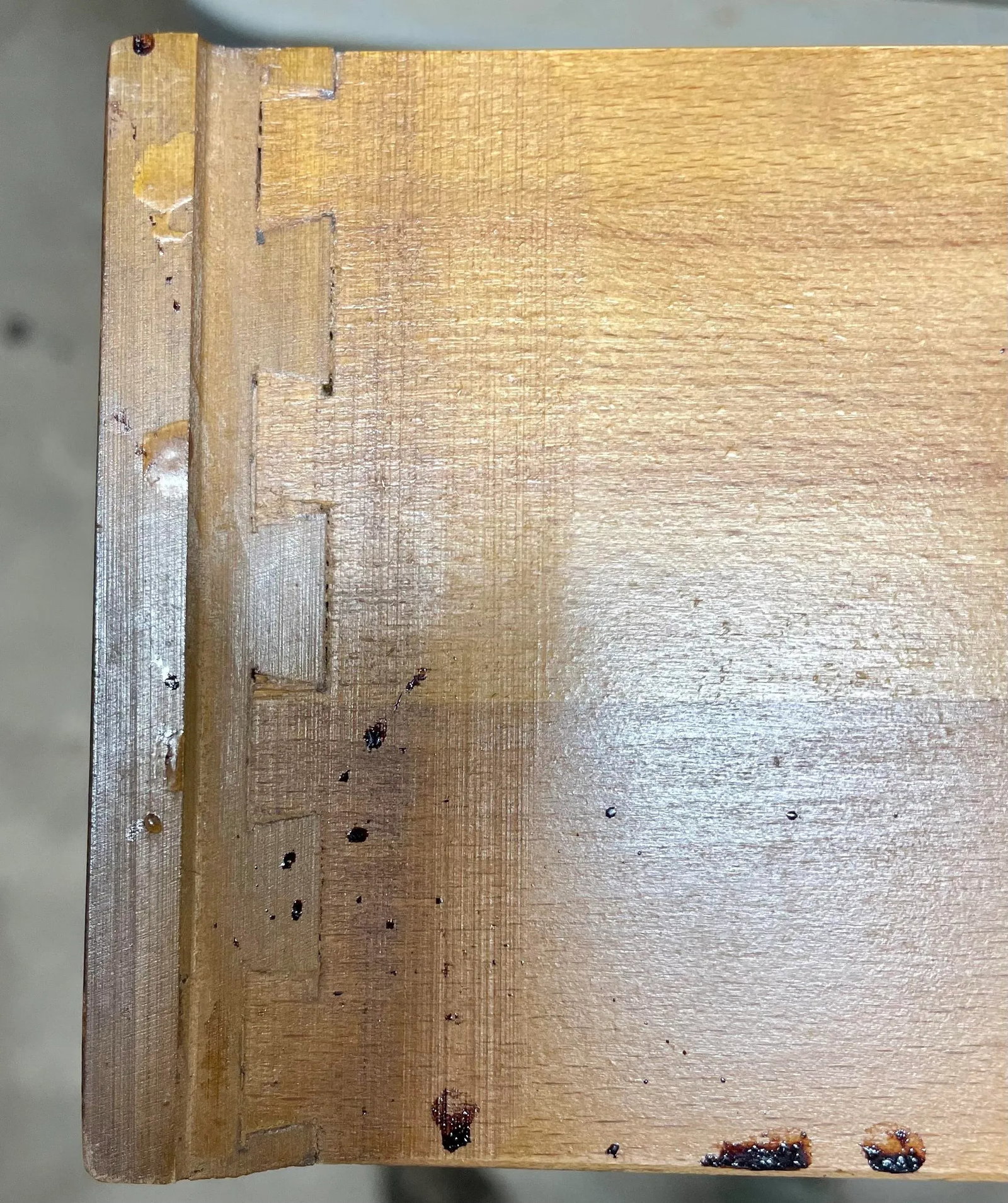 L Hitchcock Harvest Maple Stenciled Two Drawer Nightstand - 10