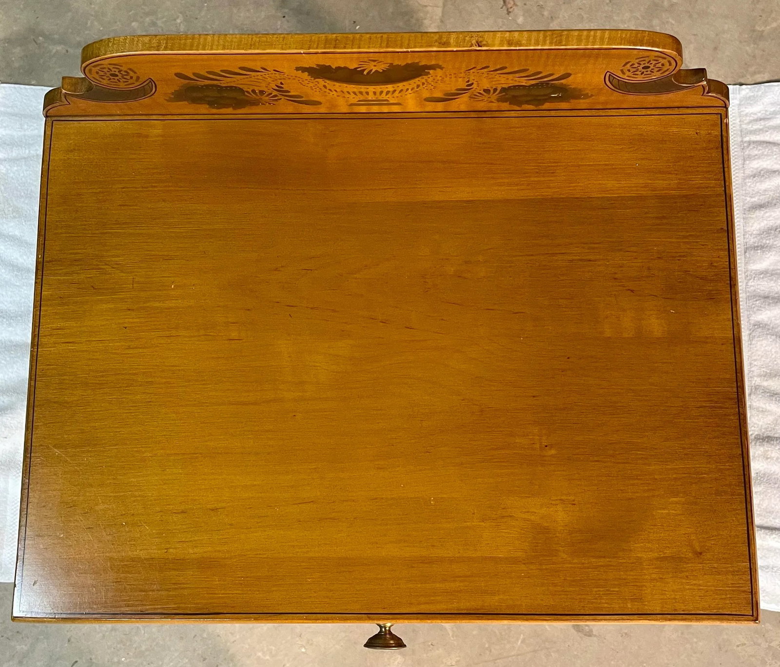 L Hitchcock Harvest Maple Stenciled Two Drawer Nightstand - 6