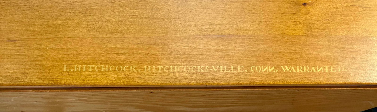 L Hitchcock Harvest Maple Stenciled Two Drawer Nightstand - 7