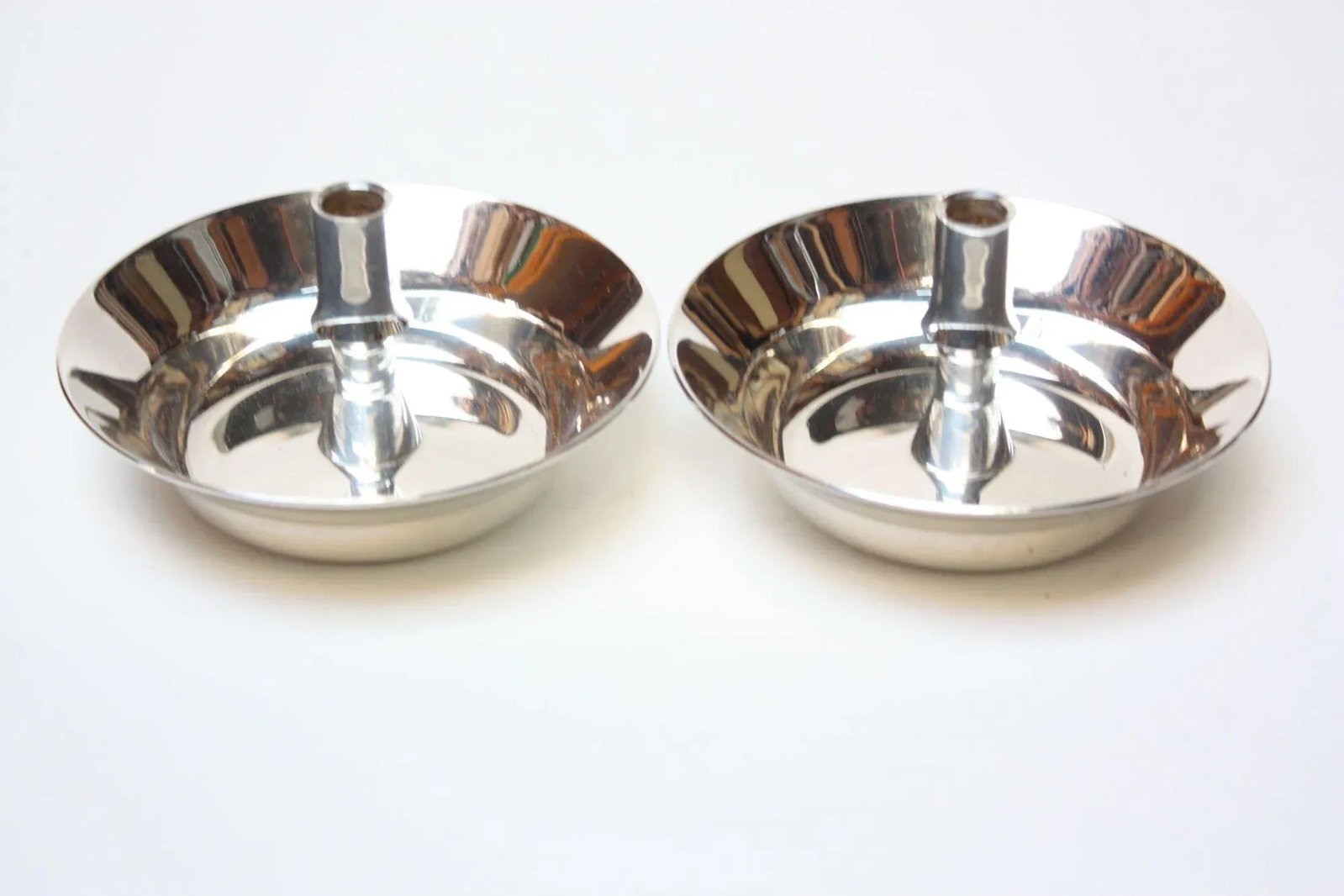 Jens Quistgaard for Dansk Silver-Plated Candle Holders - A Pair - 5