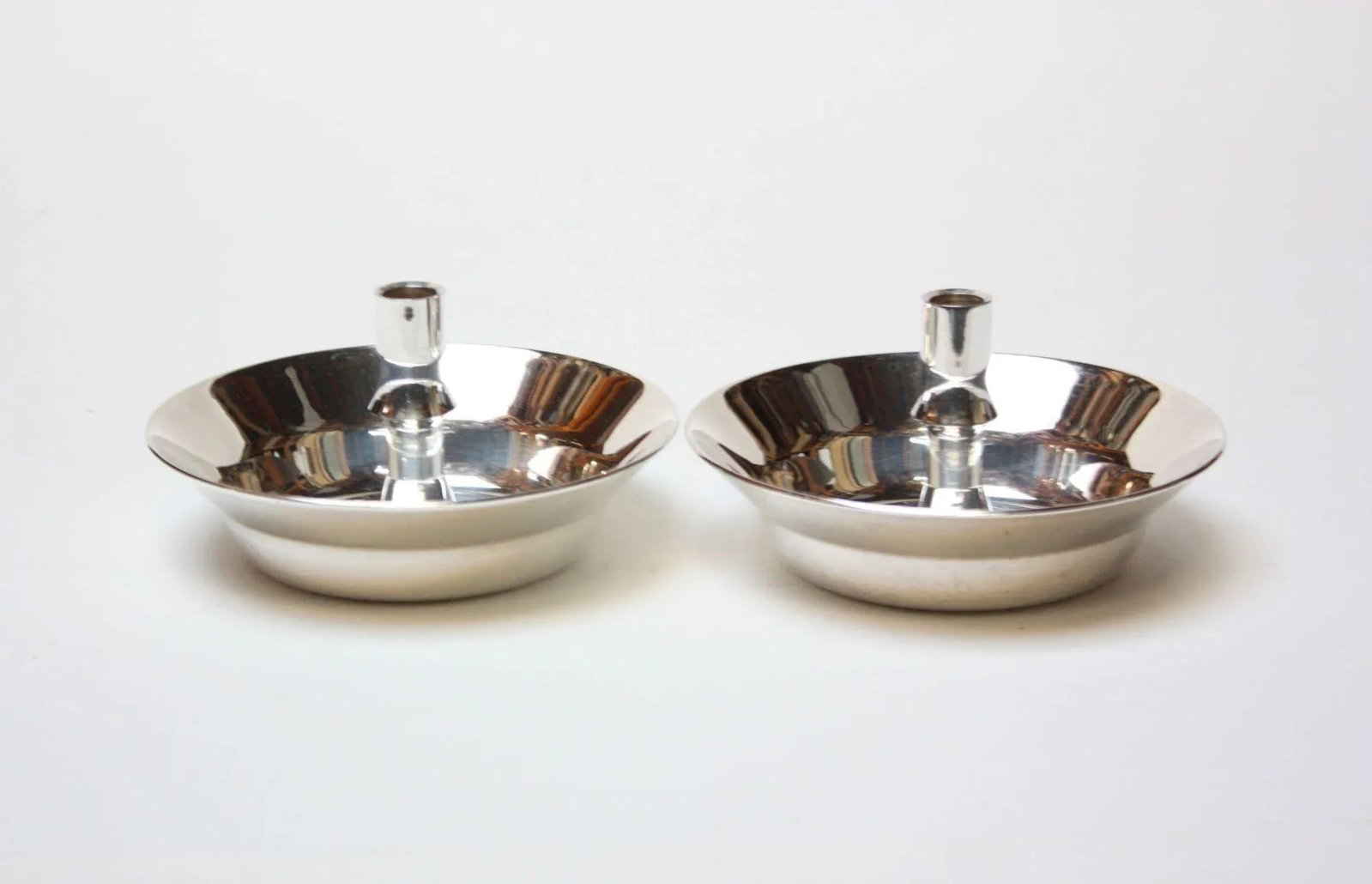 Jens Quistgaard for Dansk Silver-Plated Candle Holders - A Pair - 6