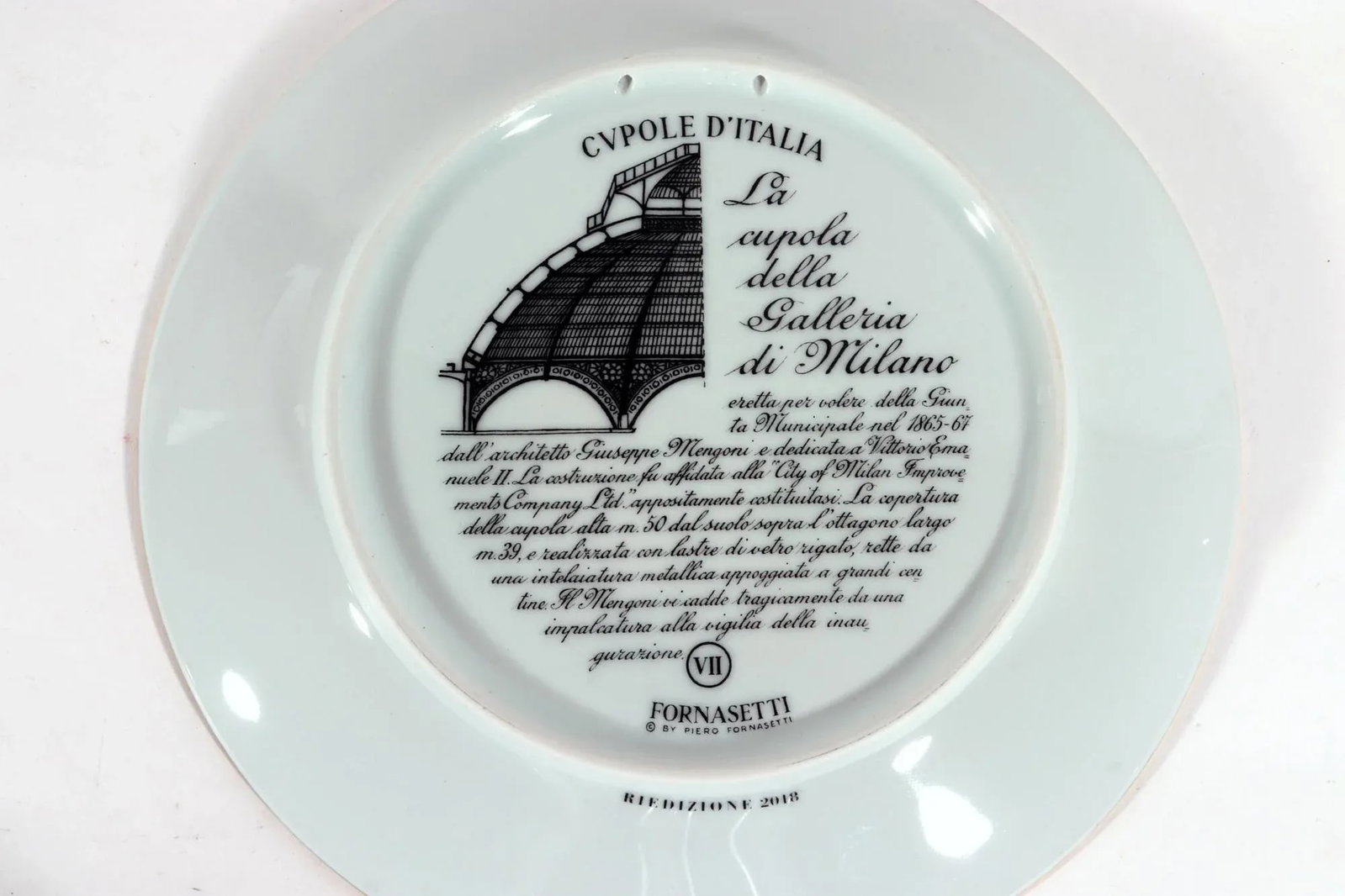 Fornasetti Dome Plate, Cupola Galleria Di Milano - 2