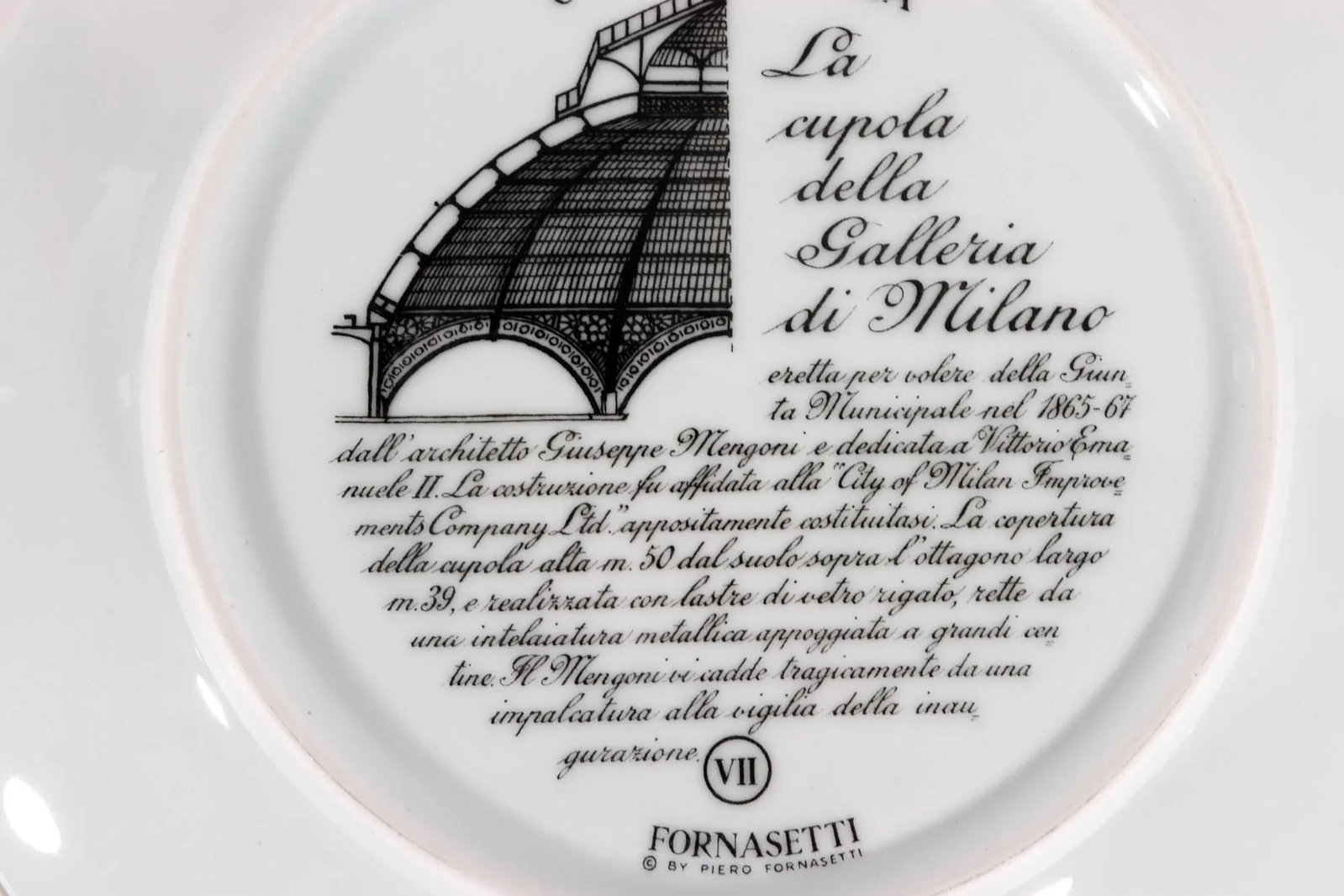 Fornasetti Dome Plate, Cupola Galleria Di Milano - 5