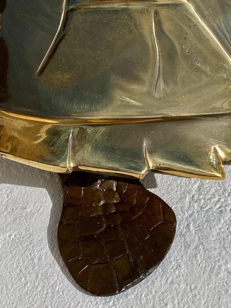 1970s Large Brass Sea Turtle Sculpture/Box - 8
