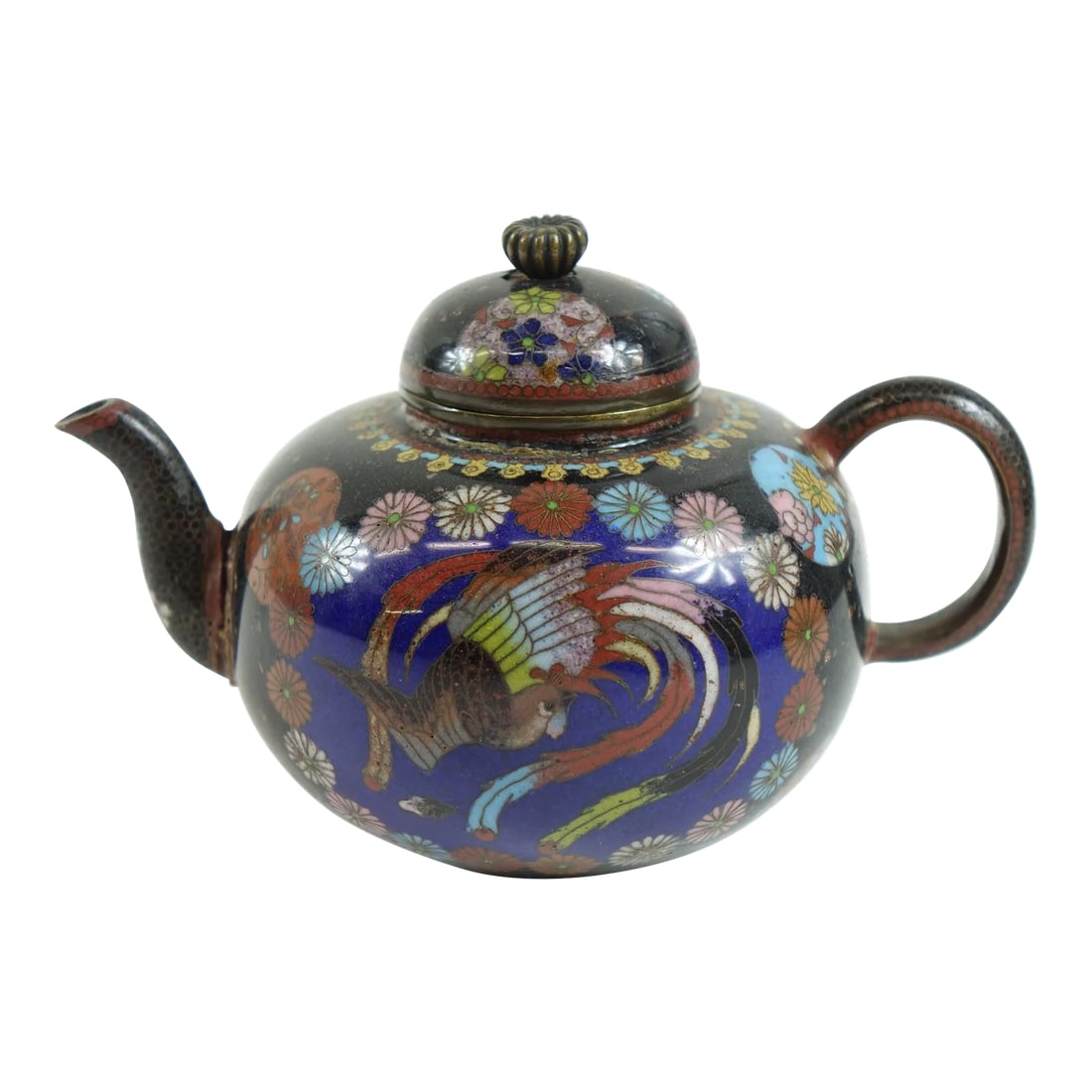 Antique Chinese Cloisonne Decorative Teapot (1 of 6)