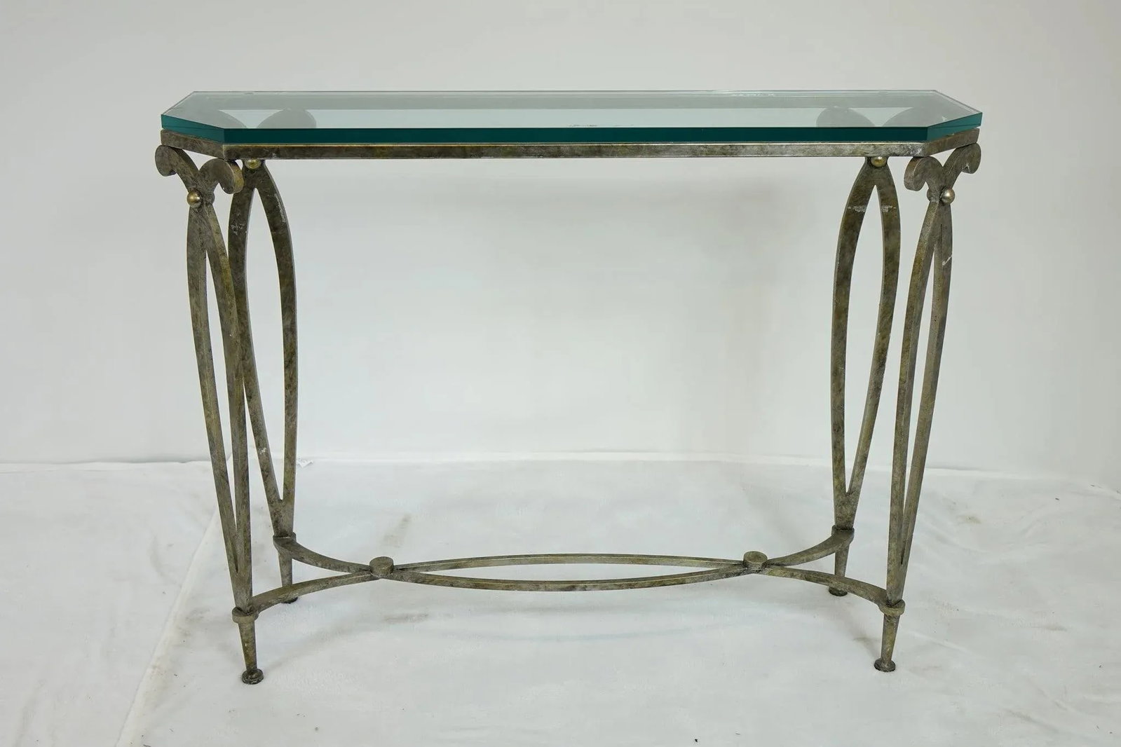 Mid 20th Century Modern Metal And Glass Side Table - 10